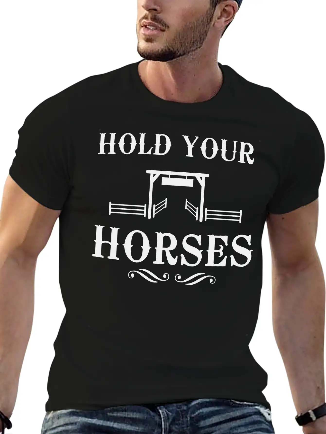 Hold Your Horses Unisex Casual T-Shirt – Clean Design For Daily Comfort