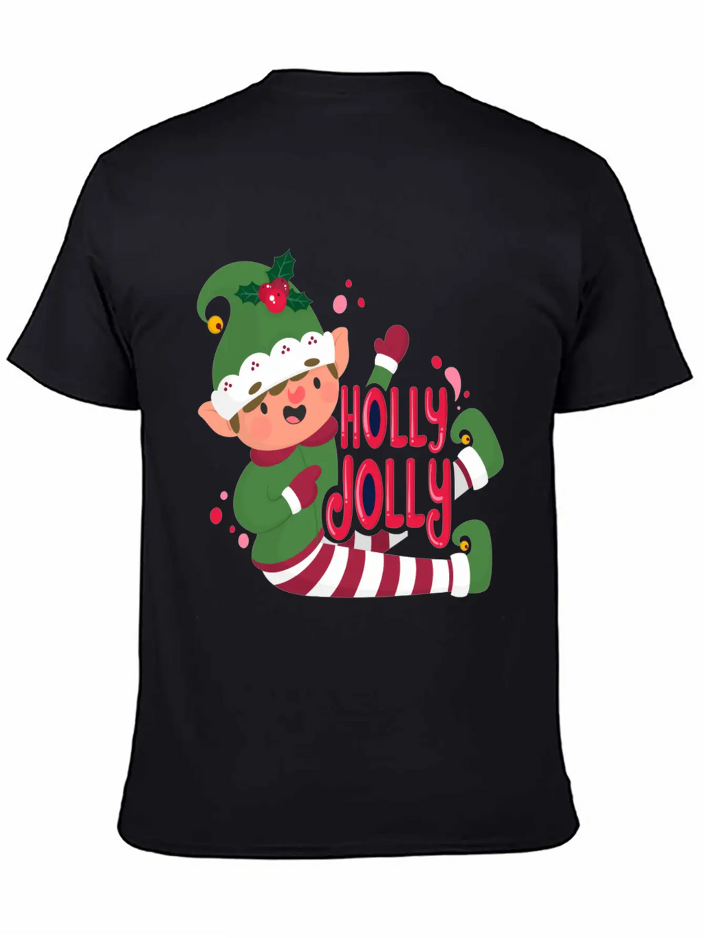 Holly Jolly Christmas Day Character Relaxed Everyday Tee – Lightweight And Durable Cotton