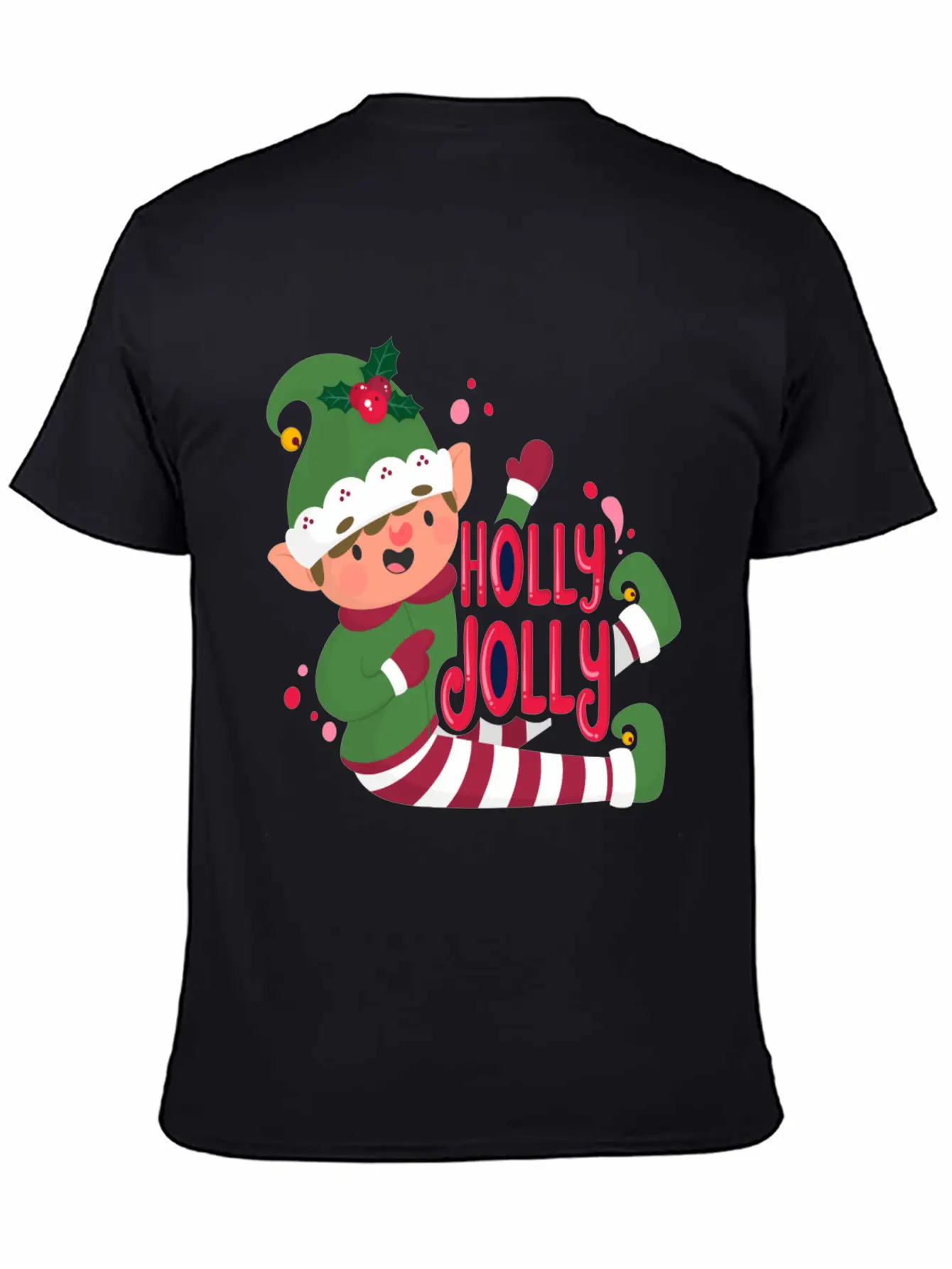 Holly Jolly Christmas Day Character Relaxed Everyday Tee – Lightweight And Durable Cotton
