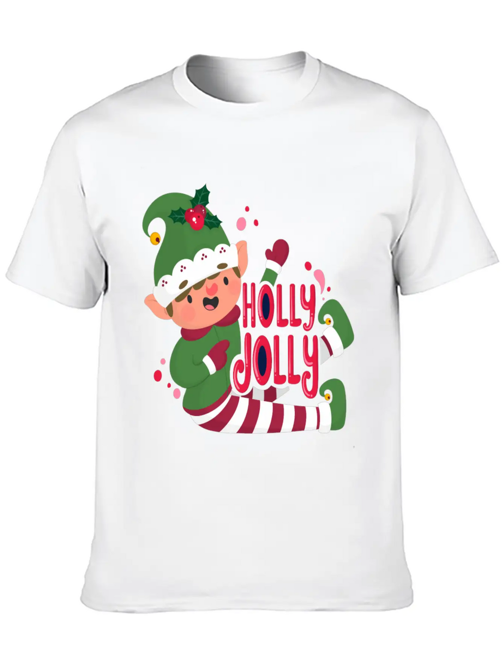 Holly Jolly Christmas Day Character Relaxed Everyday Tee – Lightweight And Durable Cotton