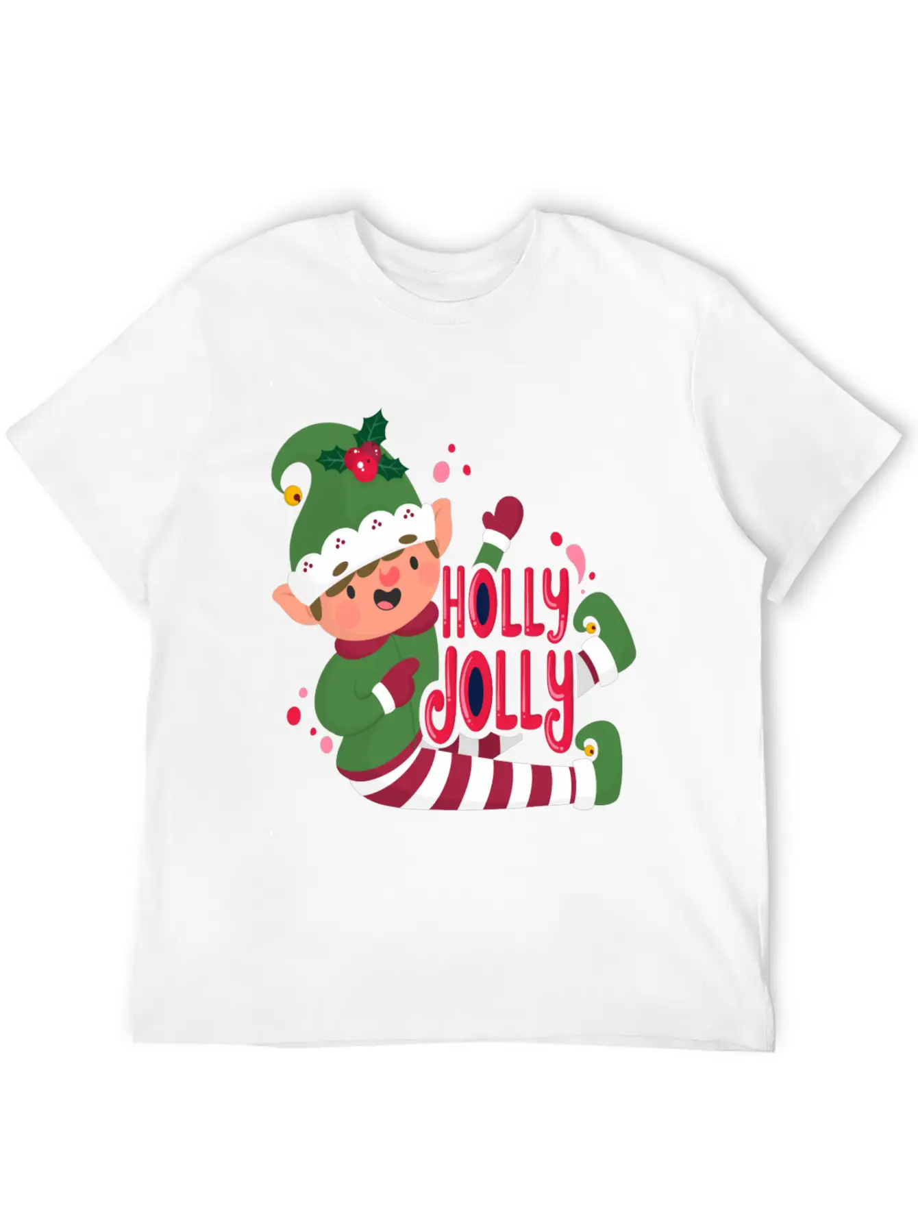 Holly Jolly Christmas Day Character Relaxed Everyday Tee – Lightweight And Durable Cotton