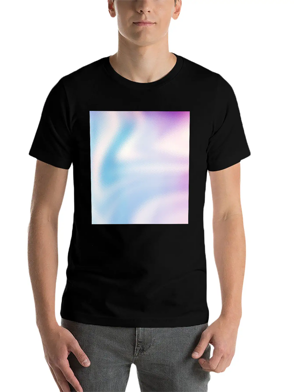 Holographic Blue Purple Iridescent Fantasy Stylish Everyday T-Shirt – Unisex Basic Cotton Tee