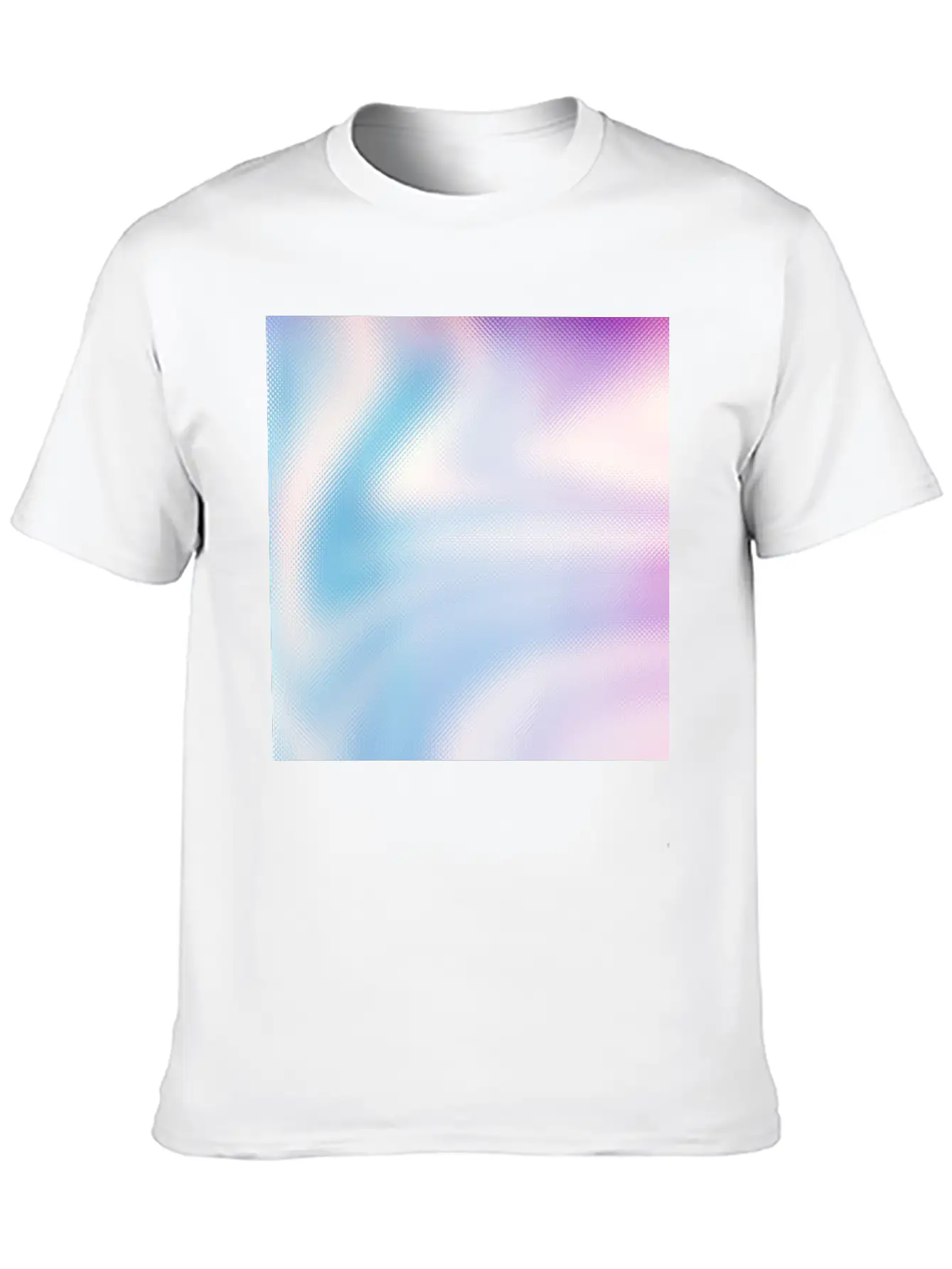 Holographic Blue Purple Iridescent Fantasy Stylish Everyday T-Shirt – Unisex Basic Cotton Tee