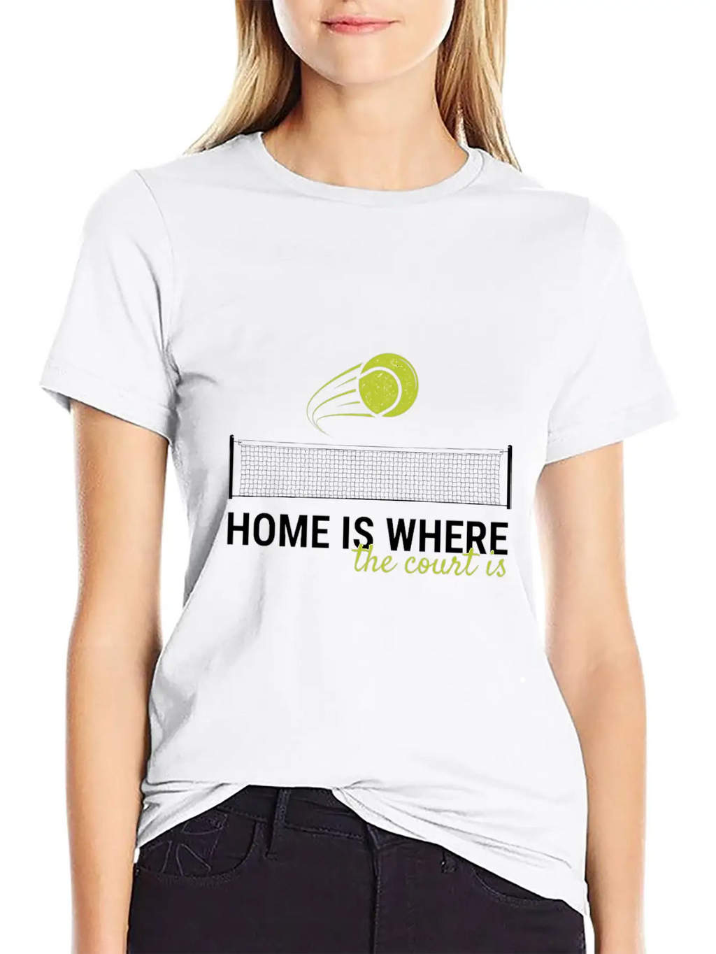 Home Is Where The Court Is Tennis Court Sport Ball Essential Unisex Summer Tee – Soft Cotton Casual Fit