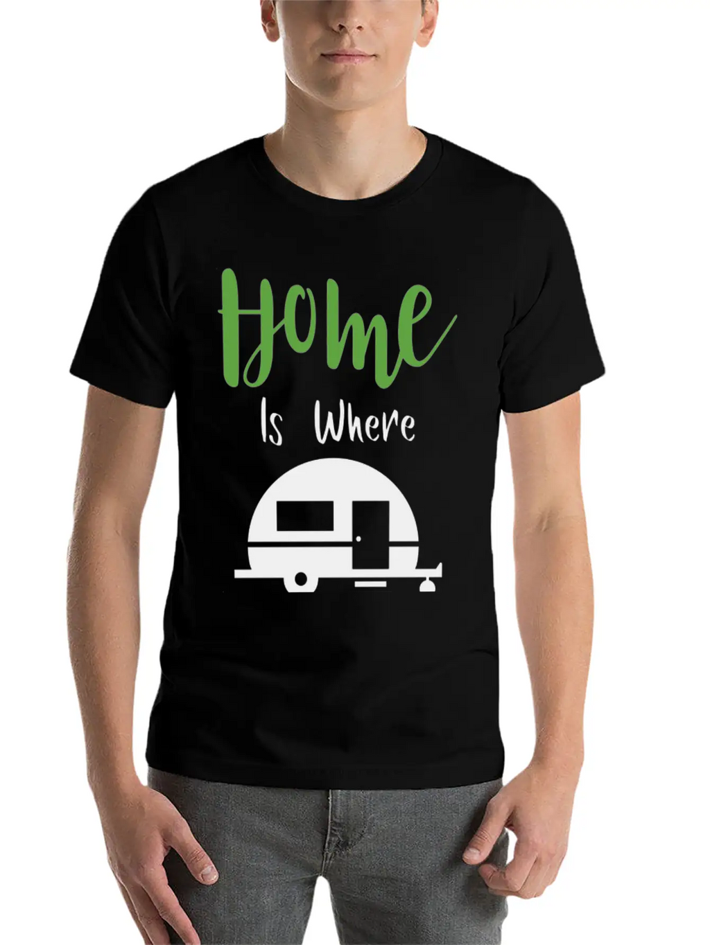 HOME IS WHERE WE PARK H Classic Cotton Tee – Unisex Comfort For Any Season