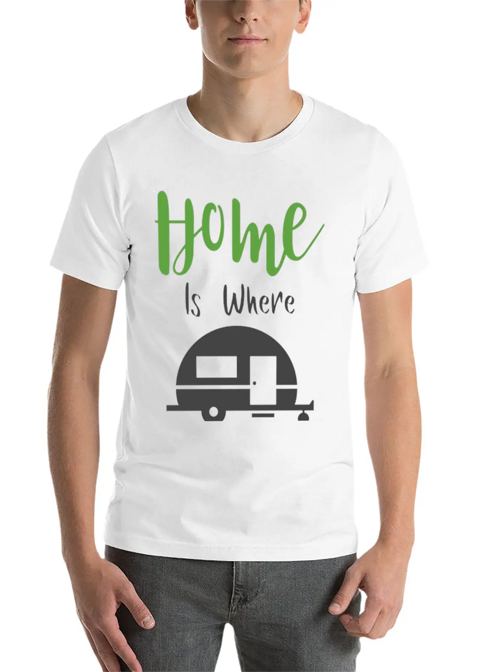 HOME IS WHERE WE PARK H Classic Cotton Tee – Unisex Comfort For Any Season