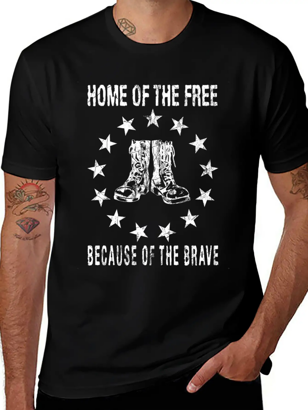 Home Of The Free Because Of The Brave Timeless Short Sleeve Tee – Comfy And Minimalist Design