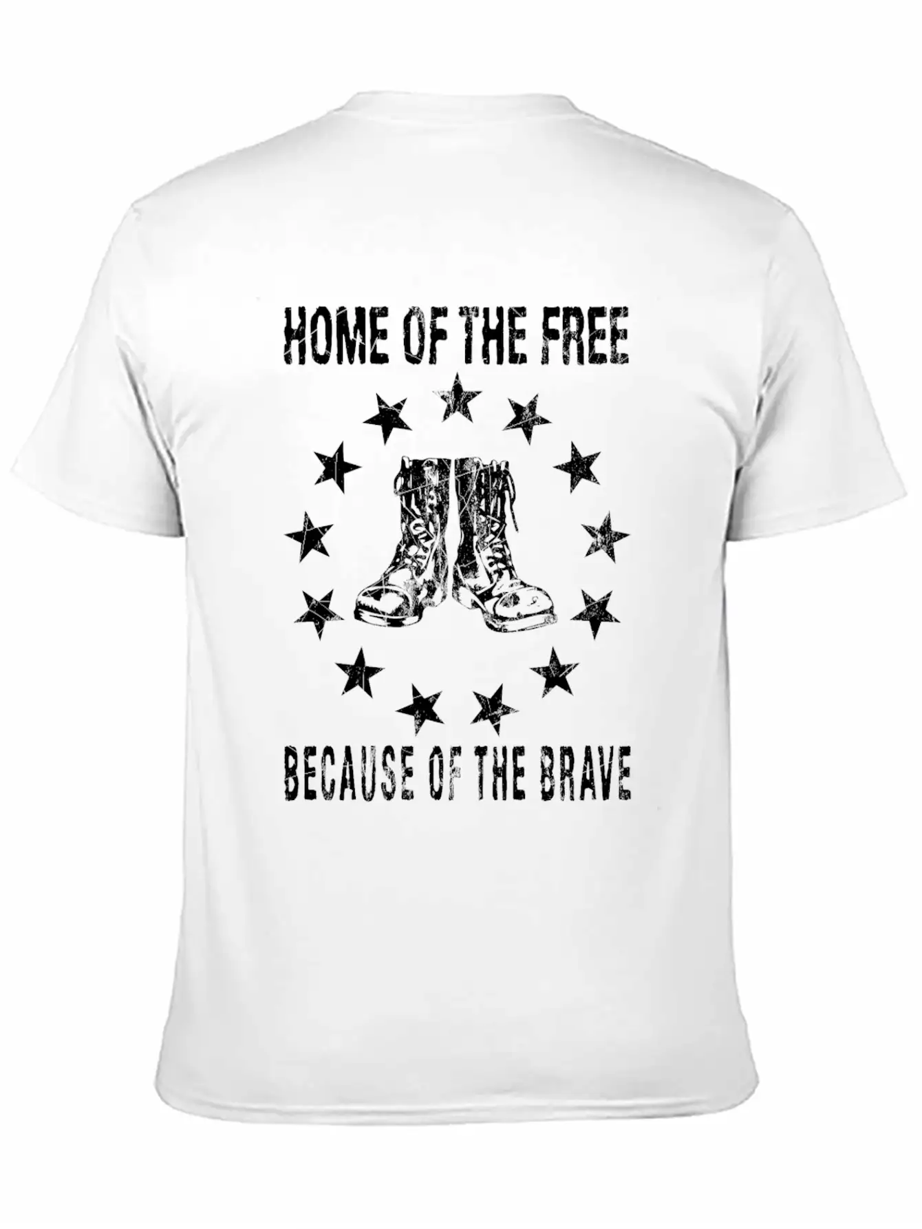 Home Of The Free Because Of The Brave Timeless Short Sleeve Tee – Comfy And Minimalist Design