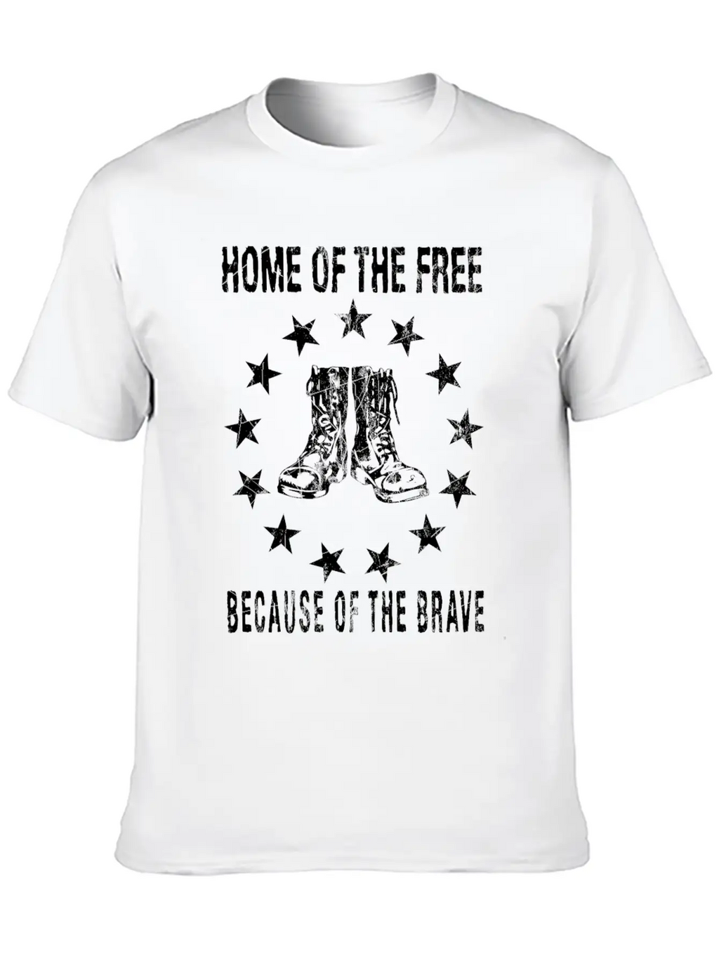 Home Of The Free Because Of The Brave Timeless Short Sleeve Tee – Comfy And Minimalist Design