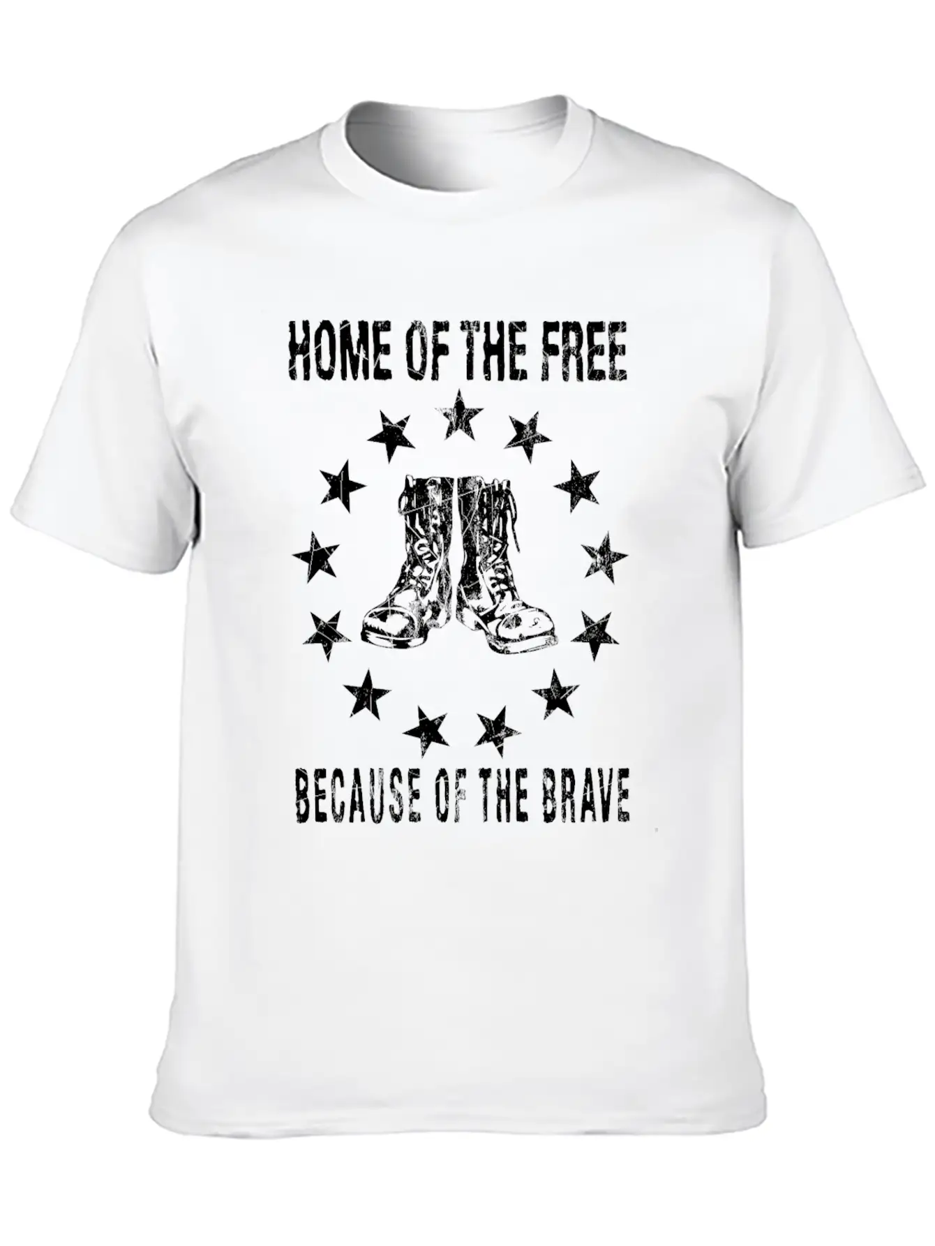 Home Of The Free Because Of The Brave Timeless Short Sleeve Tee – Comfy And Minimalist Design