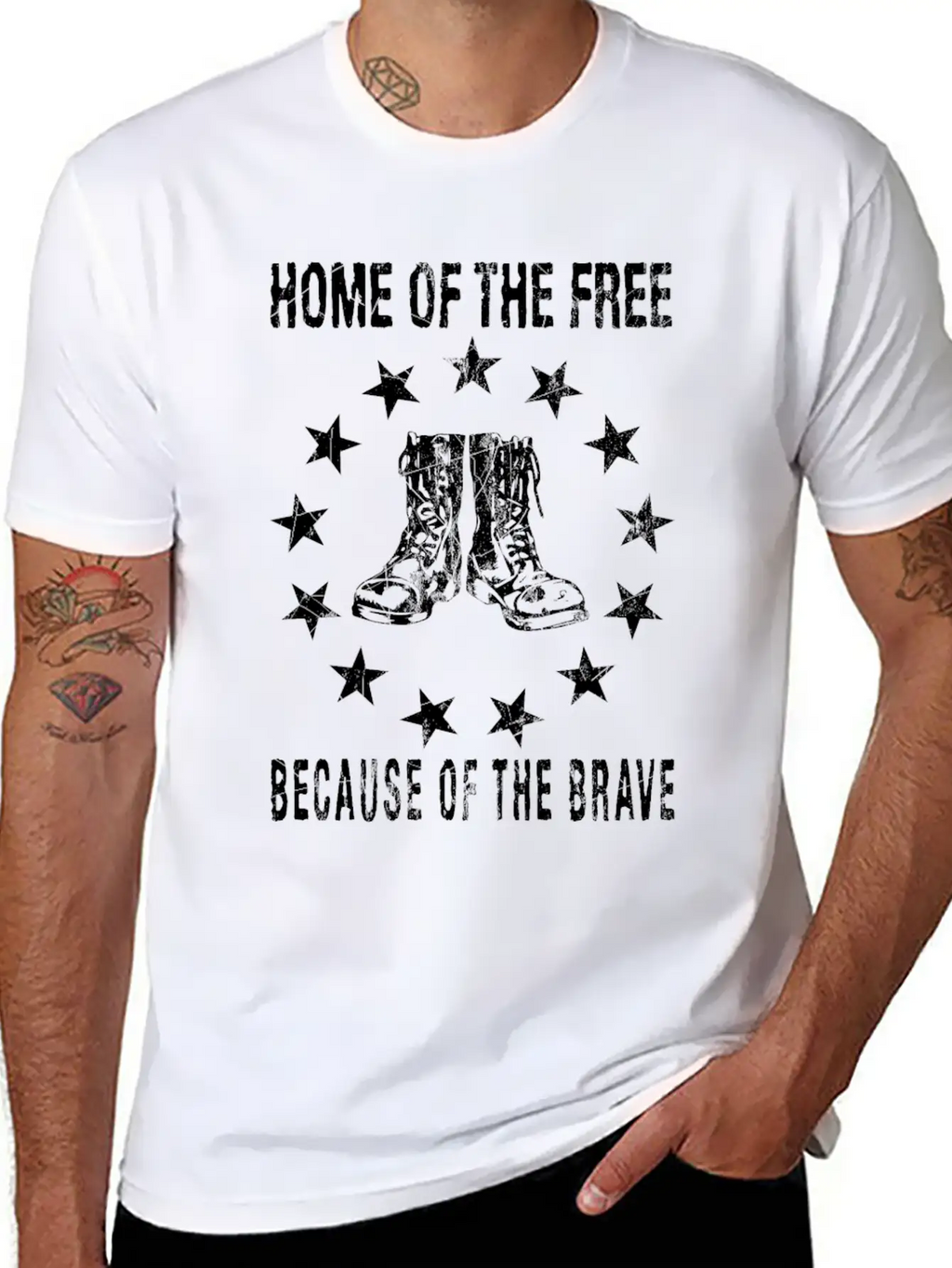 Home Of The Free Because Of The Brave Timeless Short Sleeve Tee – Comfy And Minimalist Design