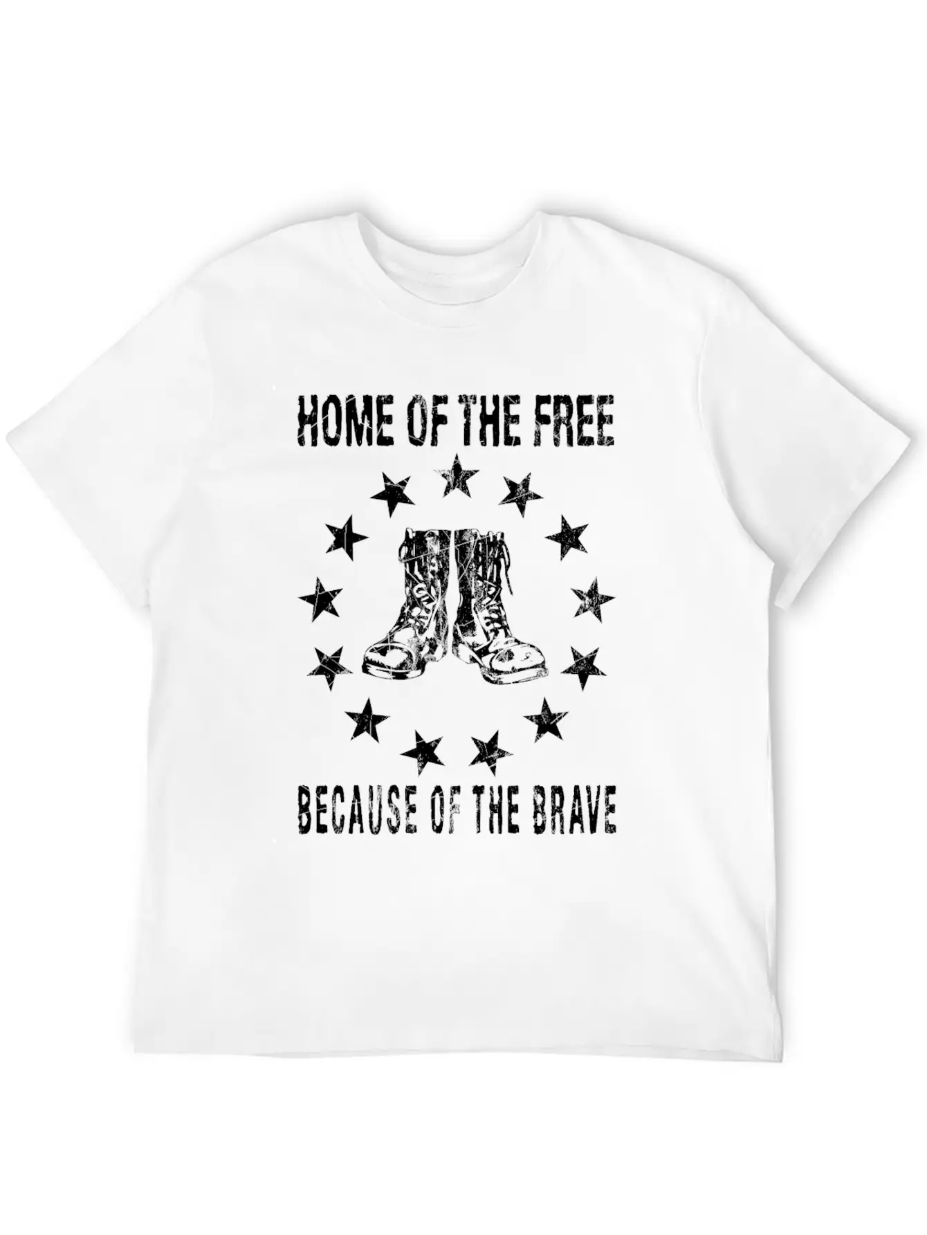 Home Of The Free Because Of The Brave Timeless Short Sleeve Tee – Comfy And Minimalist Design