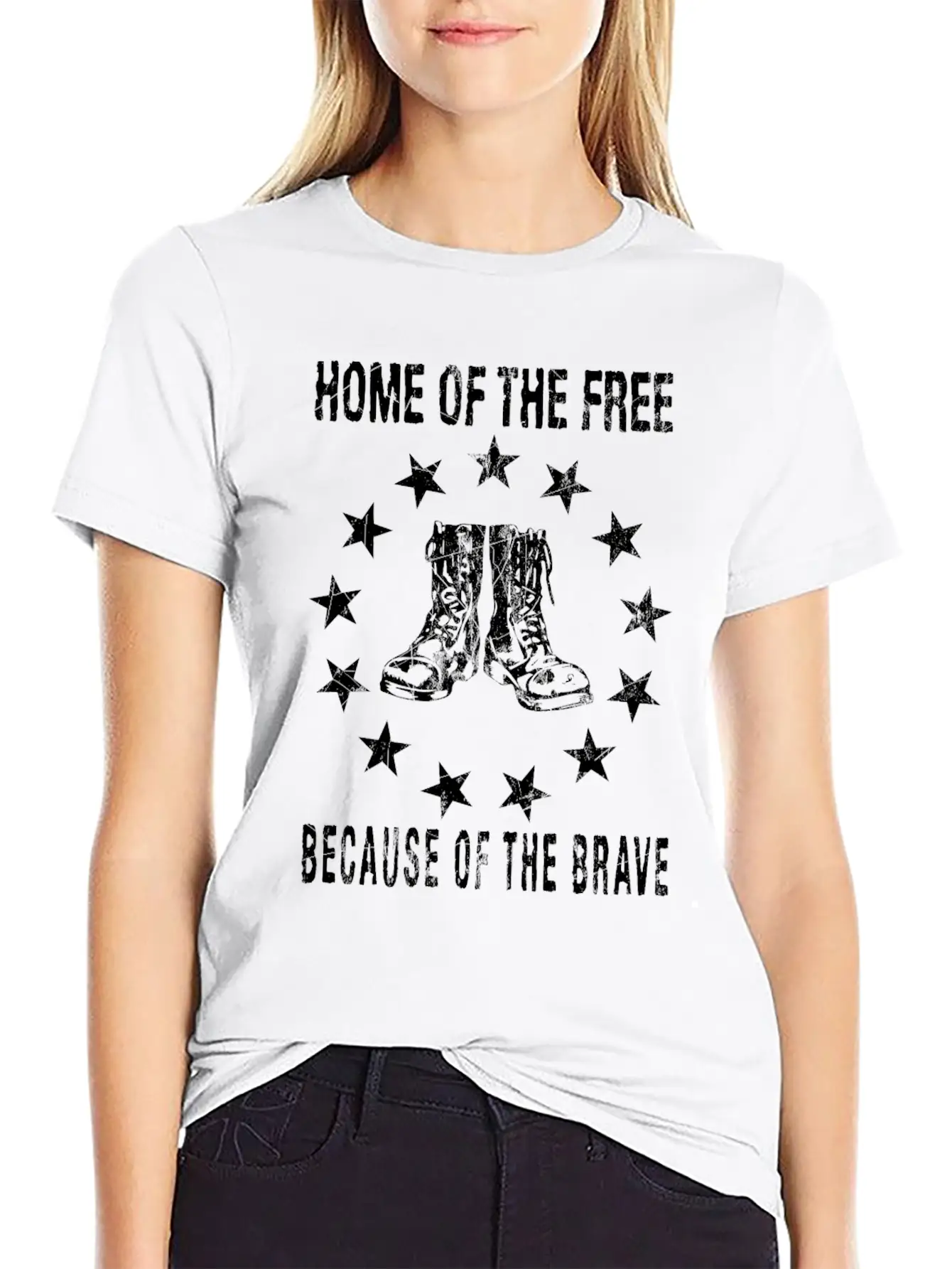 Home Of The Free Because Of The Brave Timeless Short Sleeve Tee – Comfy And Minimalist Design