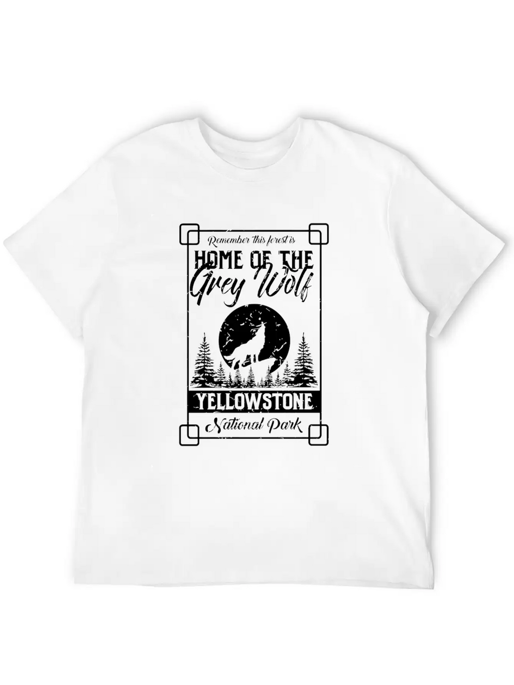Home Of The Grey Wolf Yellowstone National Park Gi Essential Cotton Tee For Daily Outfits – Unisex Style