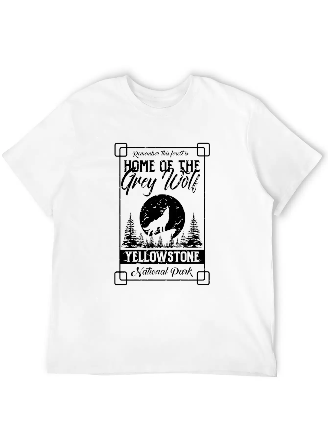 Home Of The Grey Wolf Yellowstone National Park Gi Essential Cotton Tee For Daily Outfits – Unisex Style