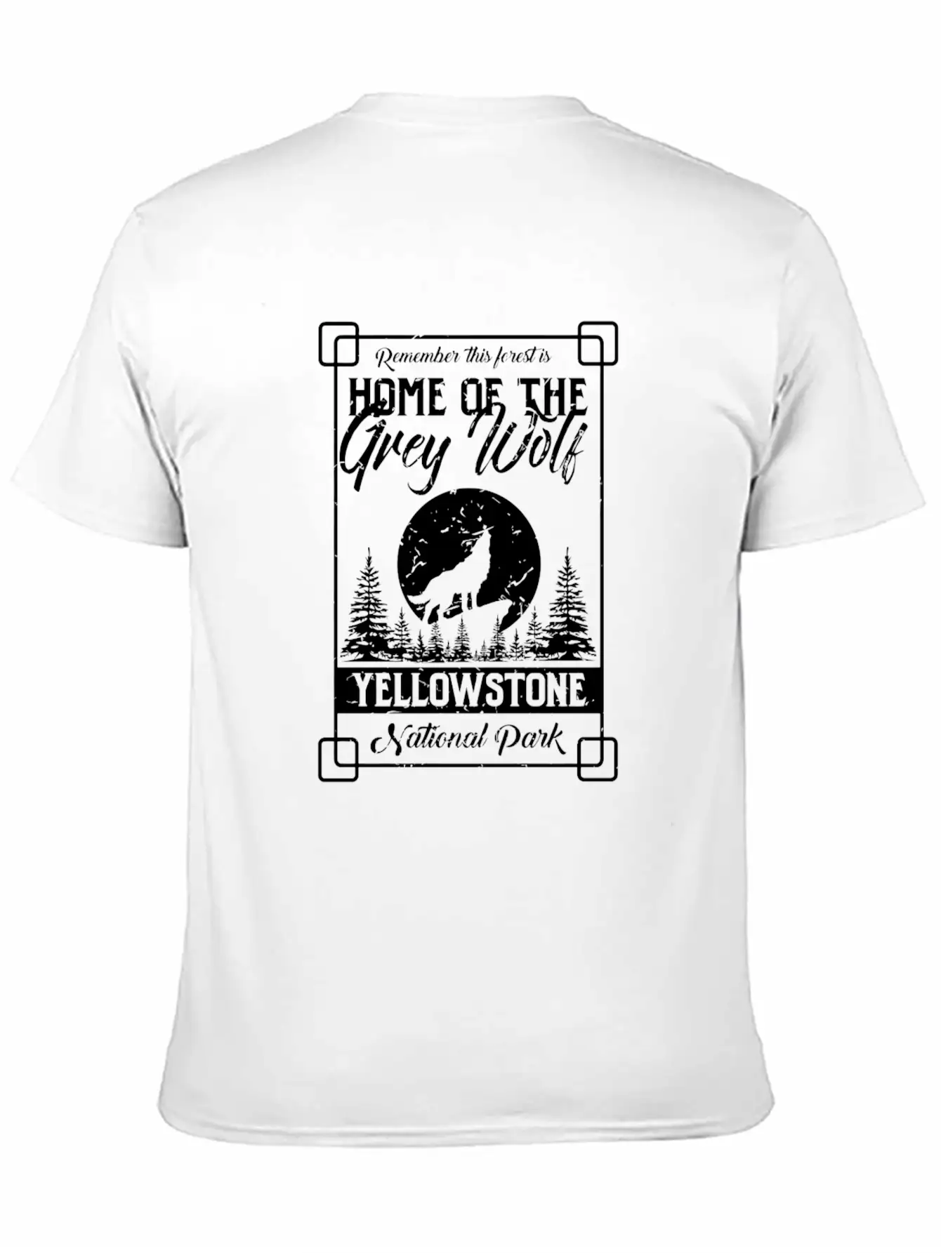 Home Of The Grey Wolf Yellowstone National Park Gi Essential Cotton Tee For Daily Outfits – Unisex Style