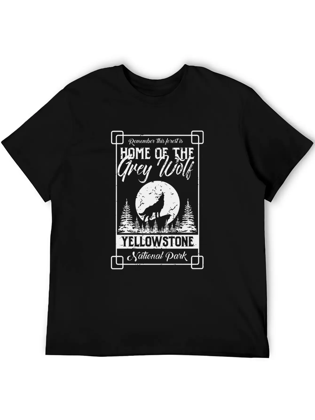 Home Of The Grey Wolf Yellowstone National Park Gi Essential Cotton Tee For Daily Outfits – Unisex Style