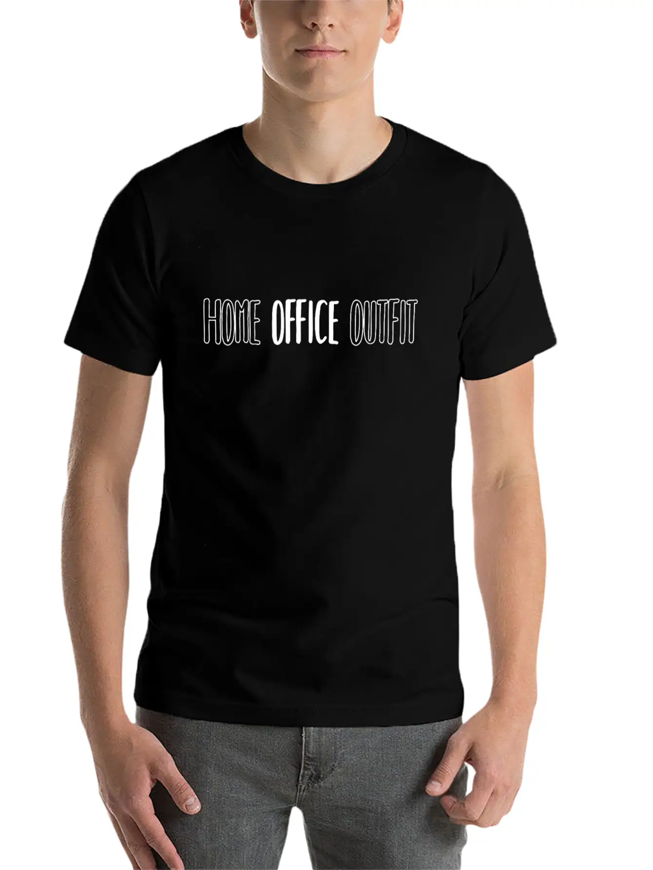 Home Office Outfit Office Corona Covid-19 Funny Unisex Casual T-Shirt – Clean Design For Daily Comfort