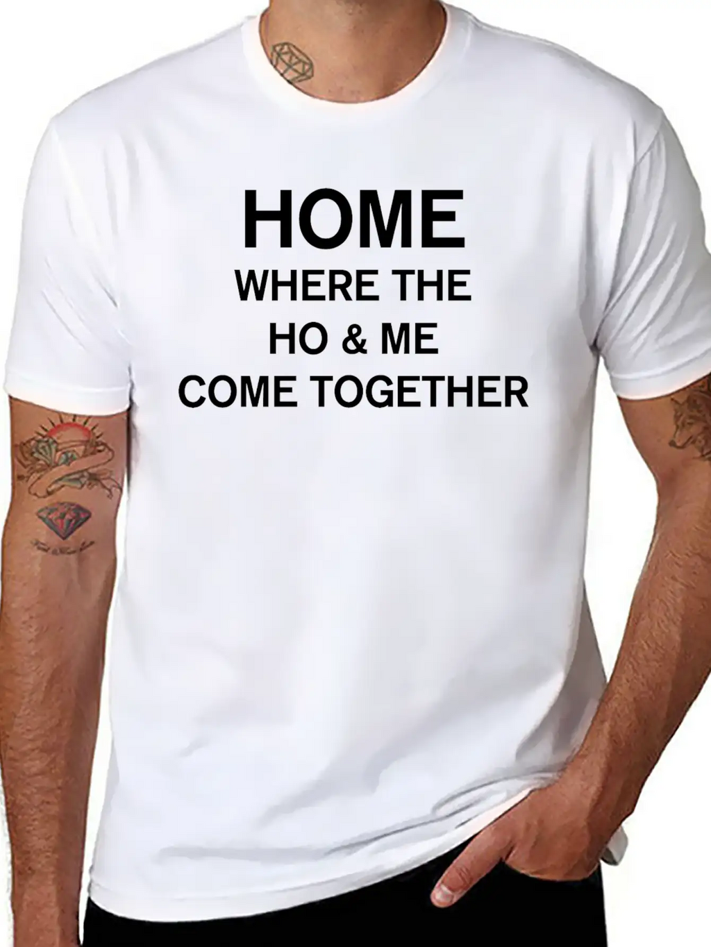 Home Where The Ho And Me Come Together Classic Cotton Tee – Unisex Comfort For Any Season