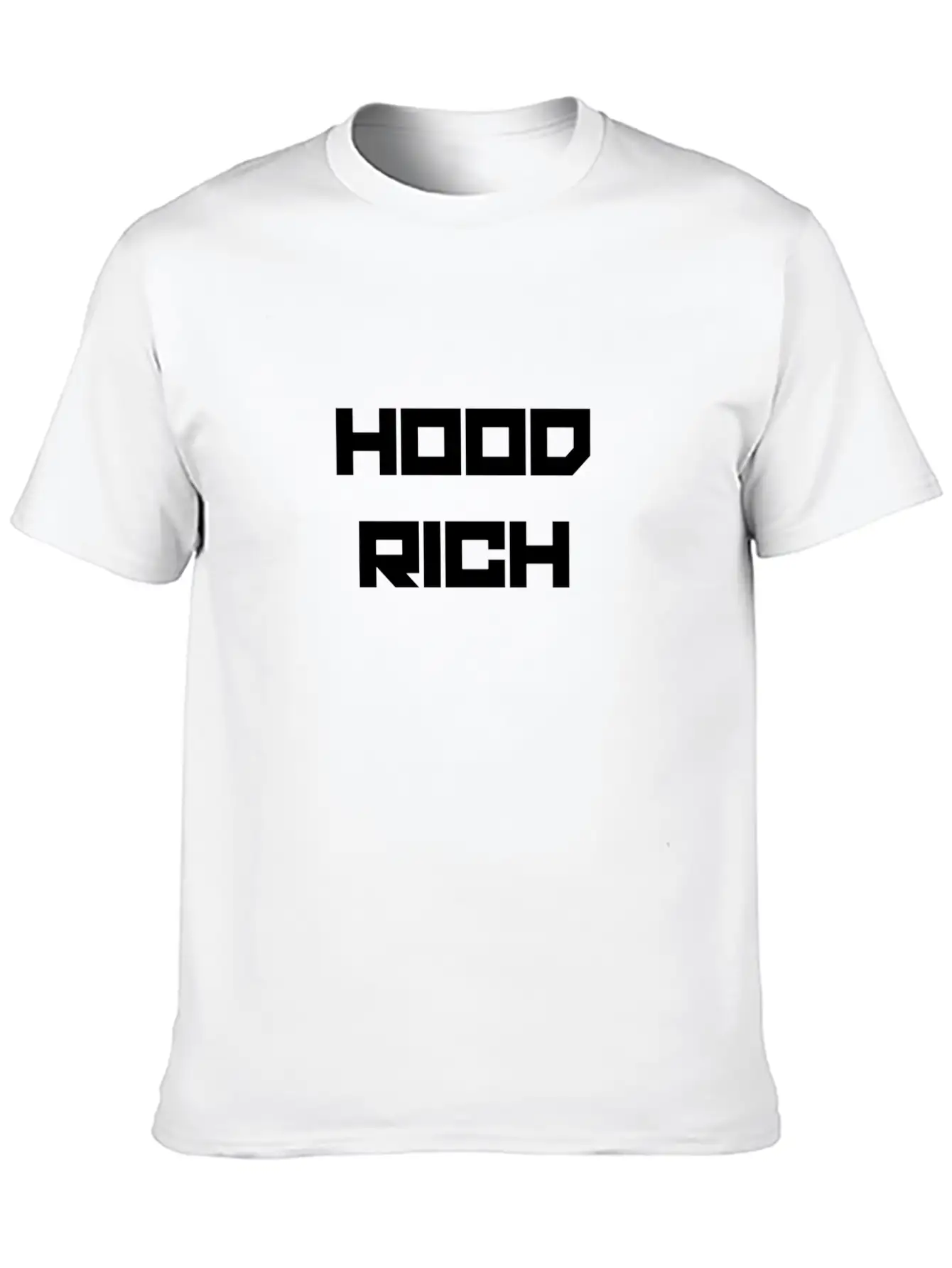 HOOD RICH (BLACK PRINT) Timeless Short Sleeve Tee – Comfy And Minimalist Design