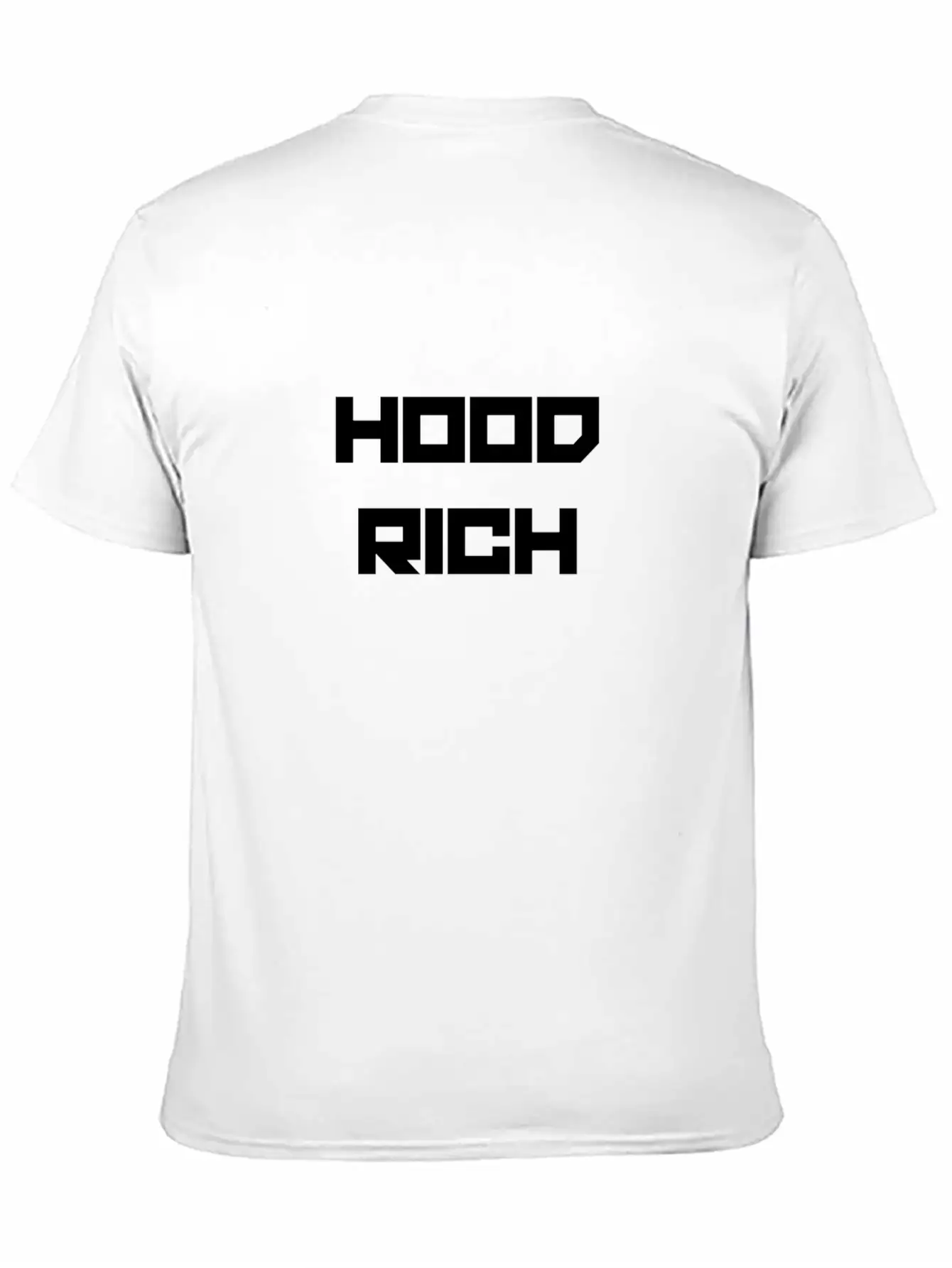 HOOD RICH (BLACK PRINT) Timeless Short Sleeve Tee – Comfy And Minimalist Design