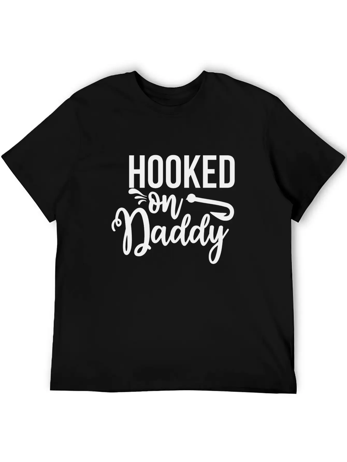HOOKED ON Daddy Breathable Soft Cotton T-Shirt – Timeless Casual Look
