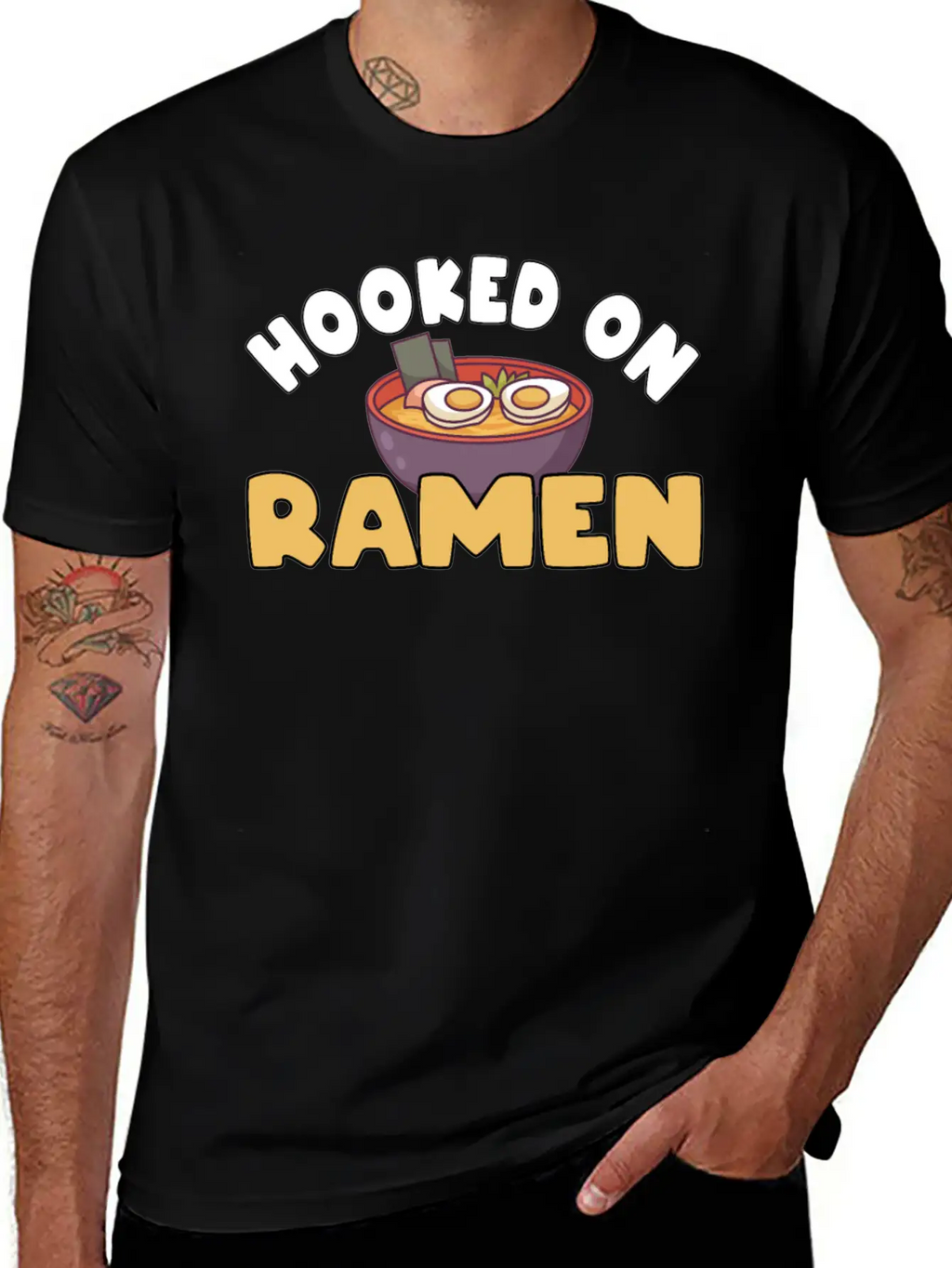 Hooked On Ramen Basic Graphic T-Shirt – Daily Comfort In Soft Cotton