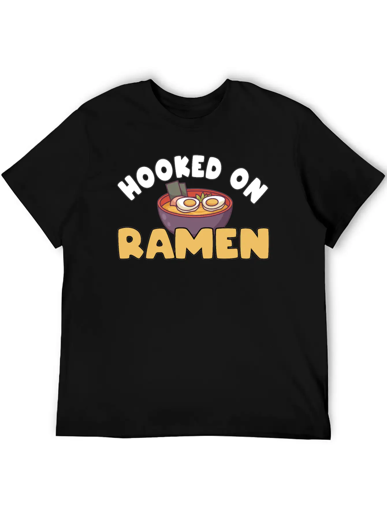 Hooked On Ramen Basic Graphic T-Shirt – Daily Comfort In Soft Cotton