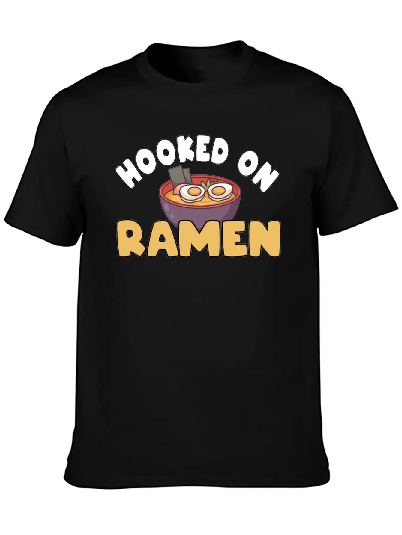 Hooked On Ramen Basic Graphic T-Shirt – Daily Comfort In Soft Cotton