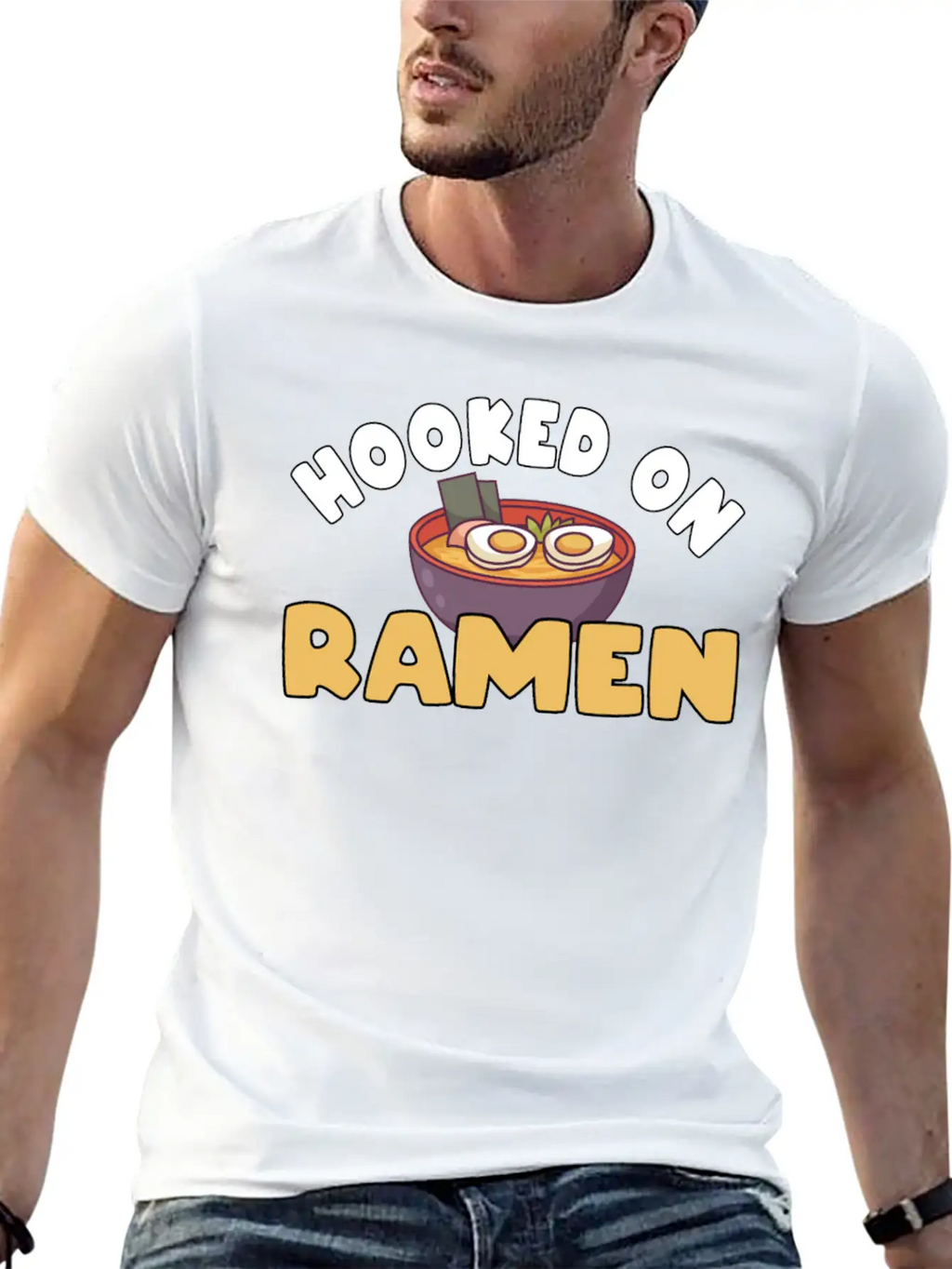 Hooked On Ramen Basic Graphic T-Shirt – Daily Comfort In Soft Cotton