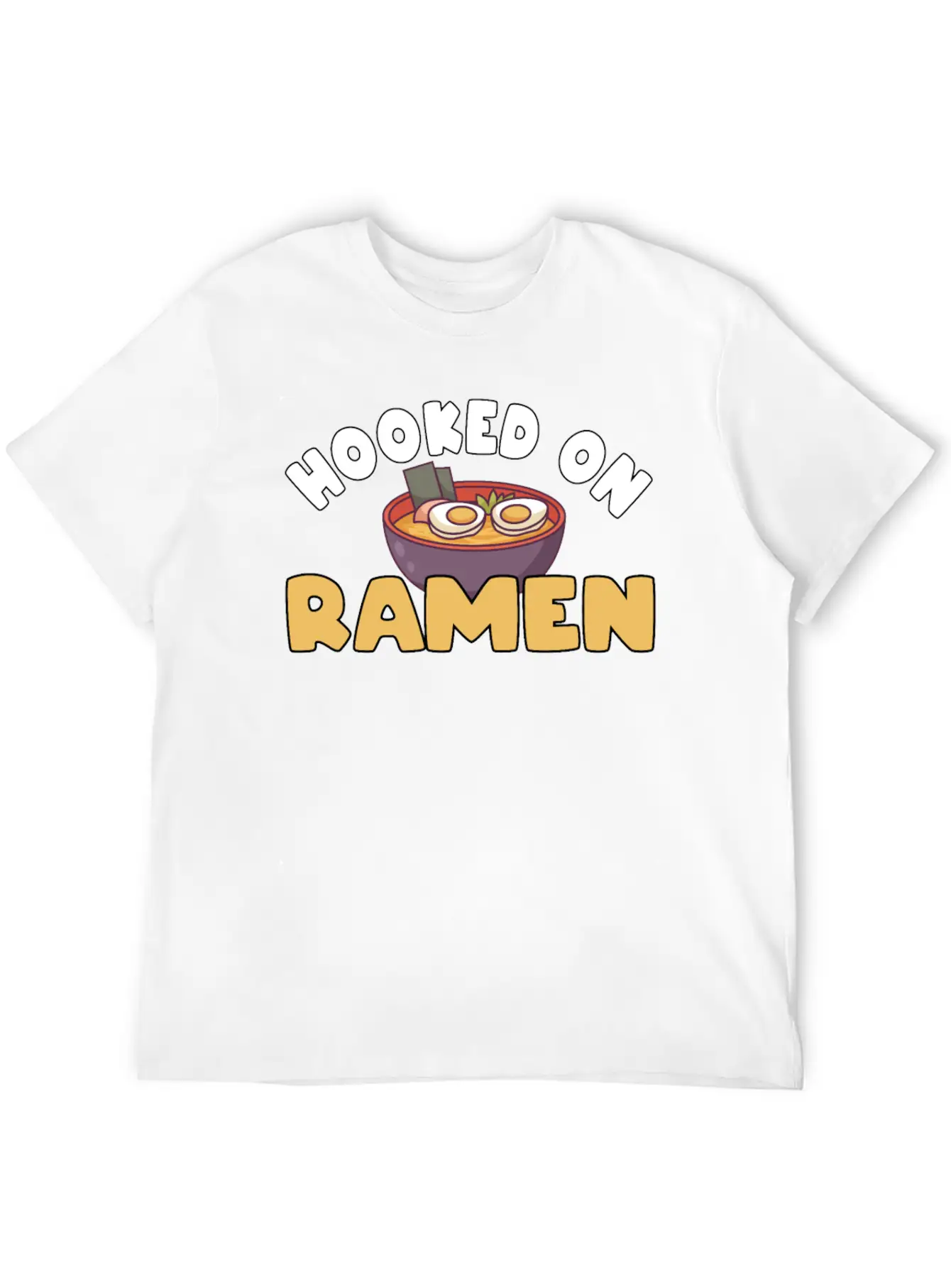 Hooked On Ramen Basic Graphic T-Shirt – Daily Comfort In Soft Cotton