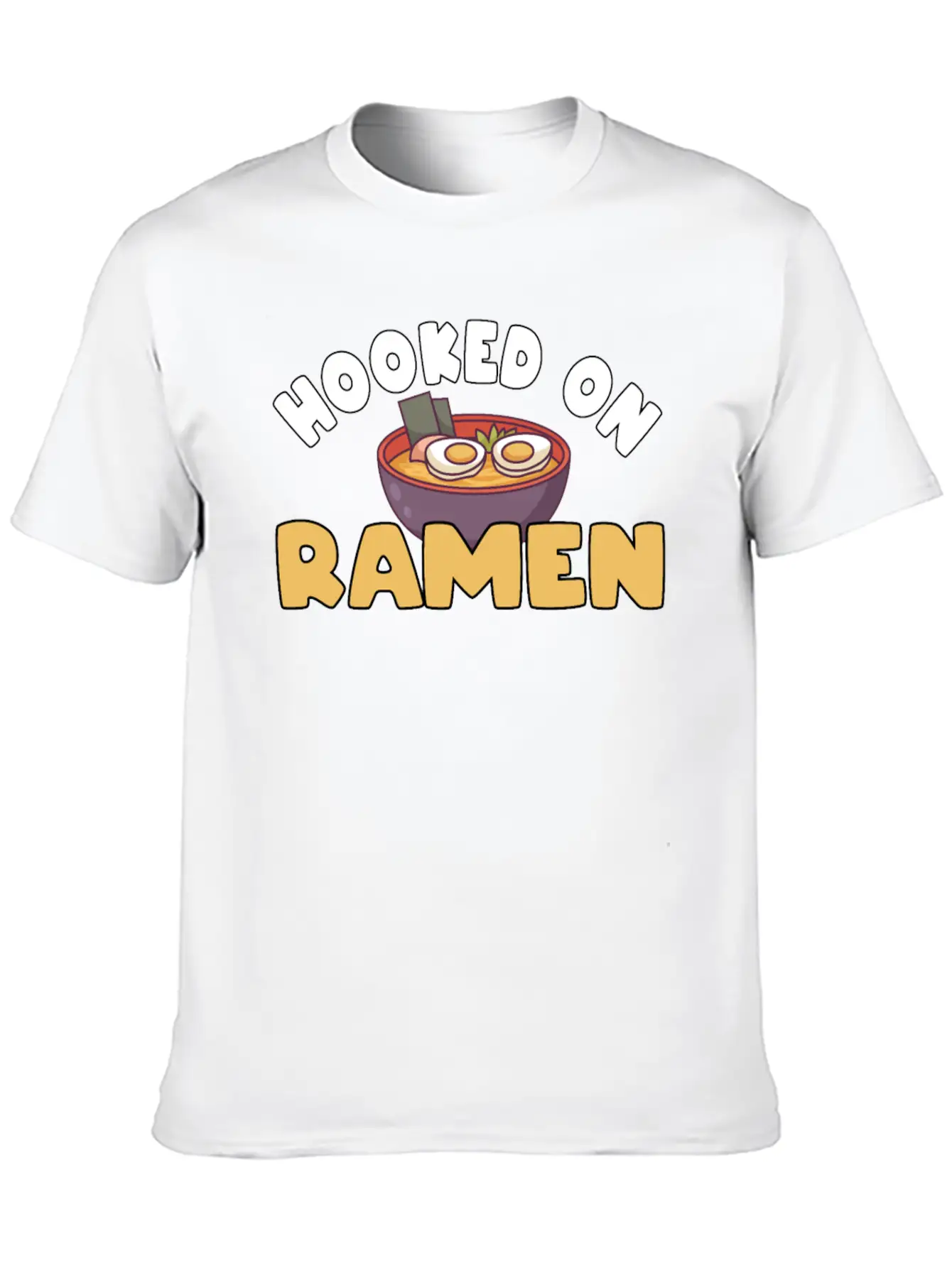 Hooked On Ramen Basic Graphic T-Shirt – Daily Comfort In Soft Cotton