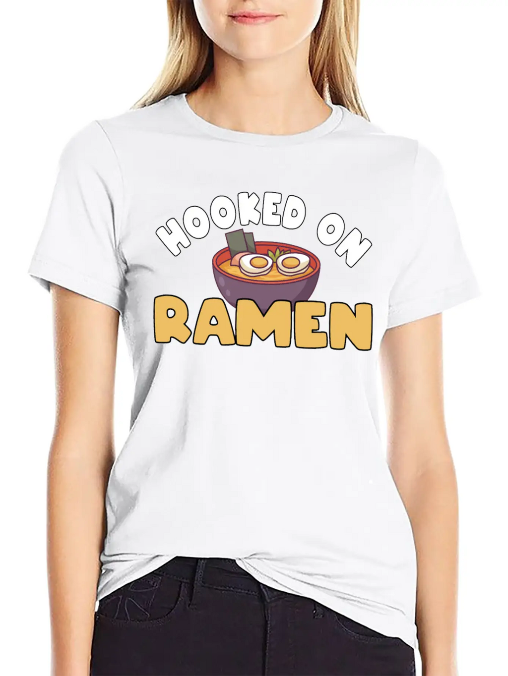 Hooked On Ramen Basic Graphic T-Shirt – Daily Comfort In Soft Cotton