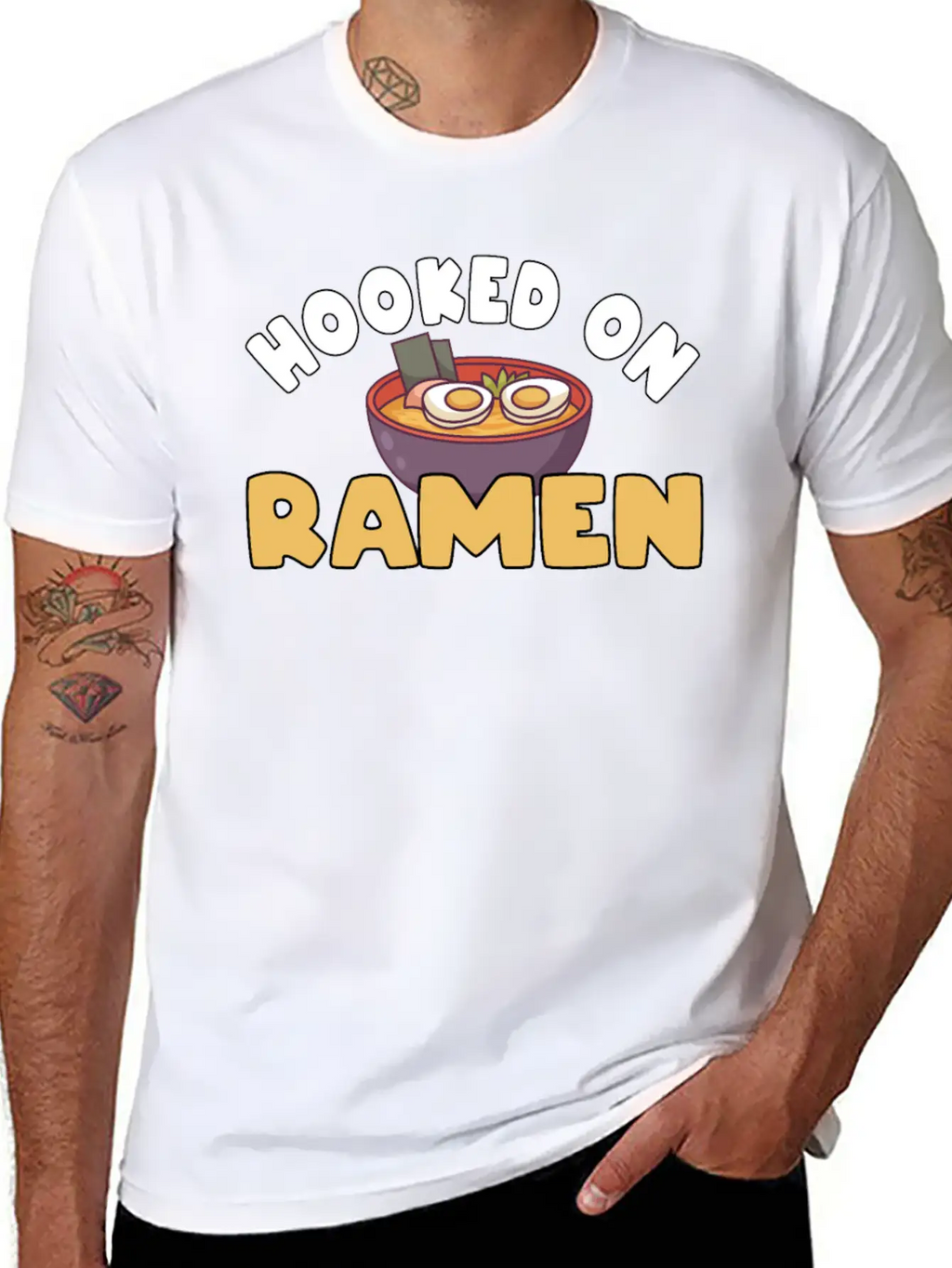 Hooked On Ramen Basic Graphic T-Shirt – Daily Comfort In Soft Cotton
