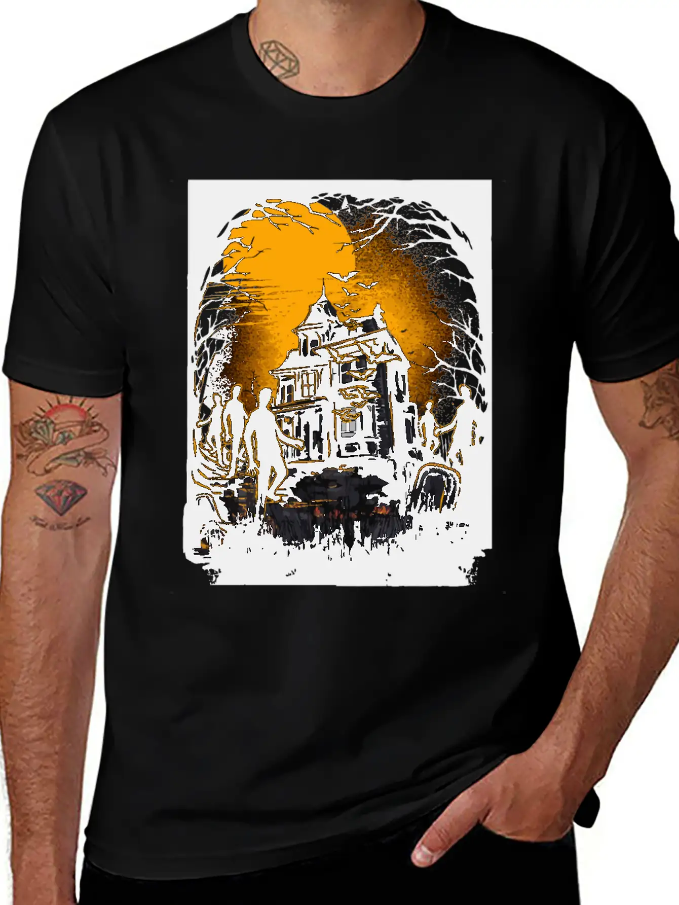 Horrific Halloween Nightmare Scene Classic Cotton Tee – Unisex Comfort For Any Season