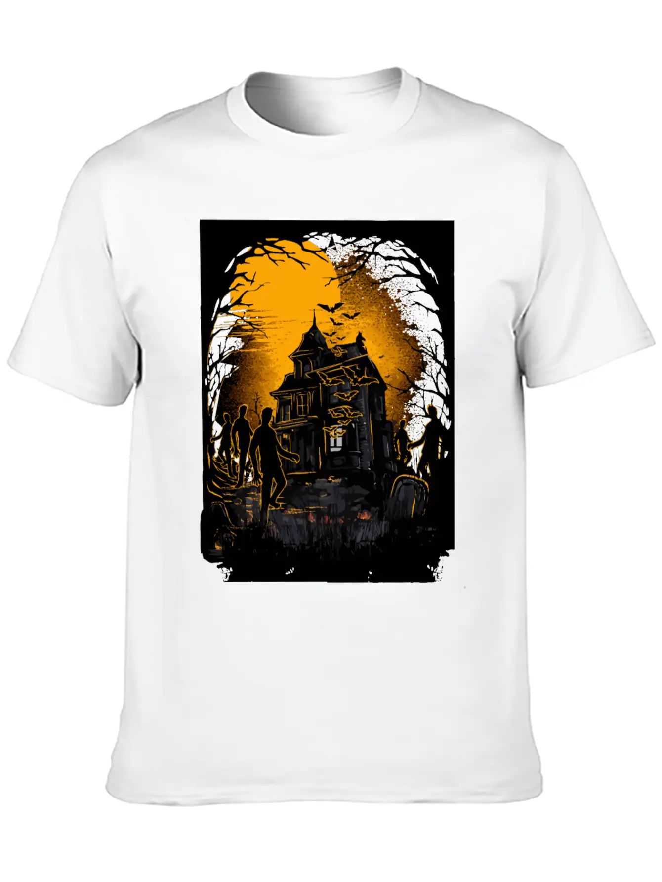 Horrific Halloween Nightmare Scene Classic Cotton Tee – Unisex Comfort For Any Season