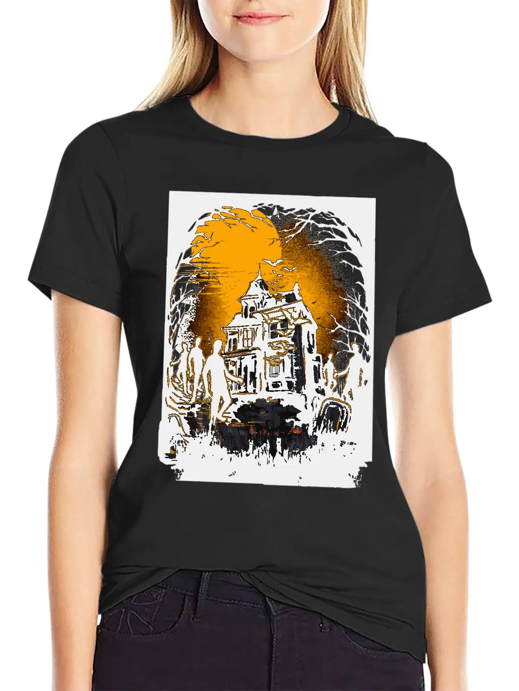 Horrific Halloween Nightmare Scene Classic Cotton Tee – Unisex Comfort For Any Season