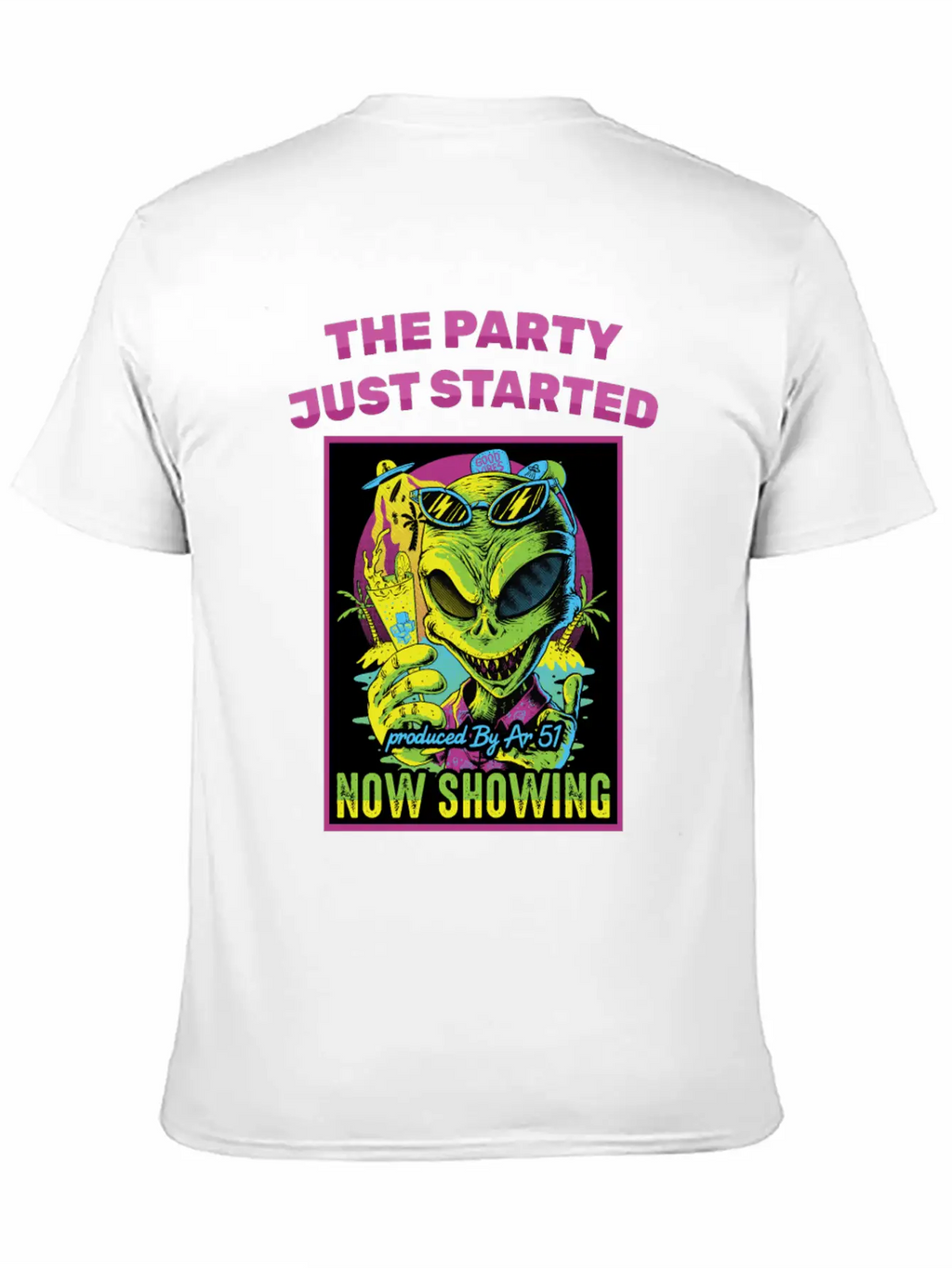 Horror Poster - The Party Just Started - Alien - Unisex Casual T-Shirt – Clean Design For Daily Comfort