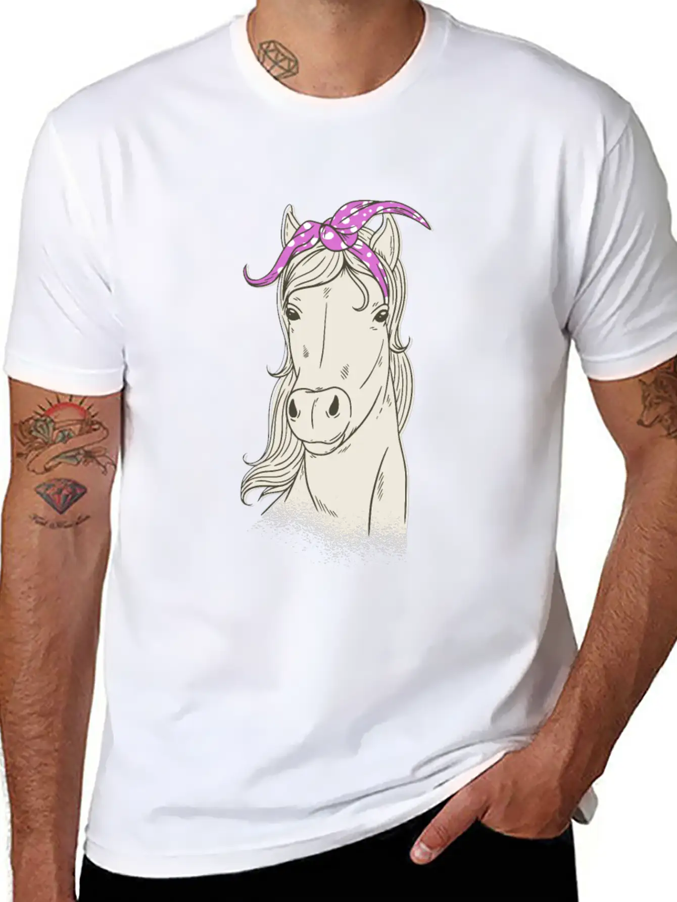 Horse Bandana Horse Riding Love Horses Stylish Everyday T-Shirt – Unisex Basic Cotton Tee