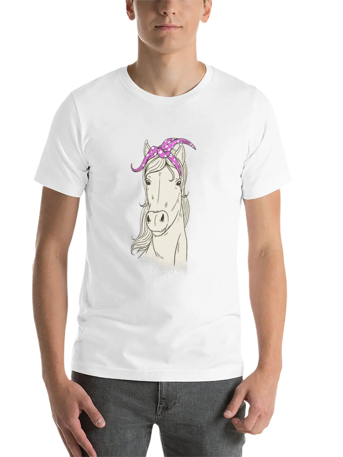 Horse Bandana Horse Riding Love Horses Stylish Everyday T-Shirt – Unisex Basic Cotton Tee