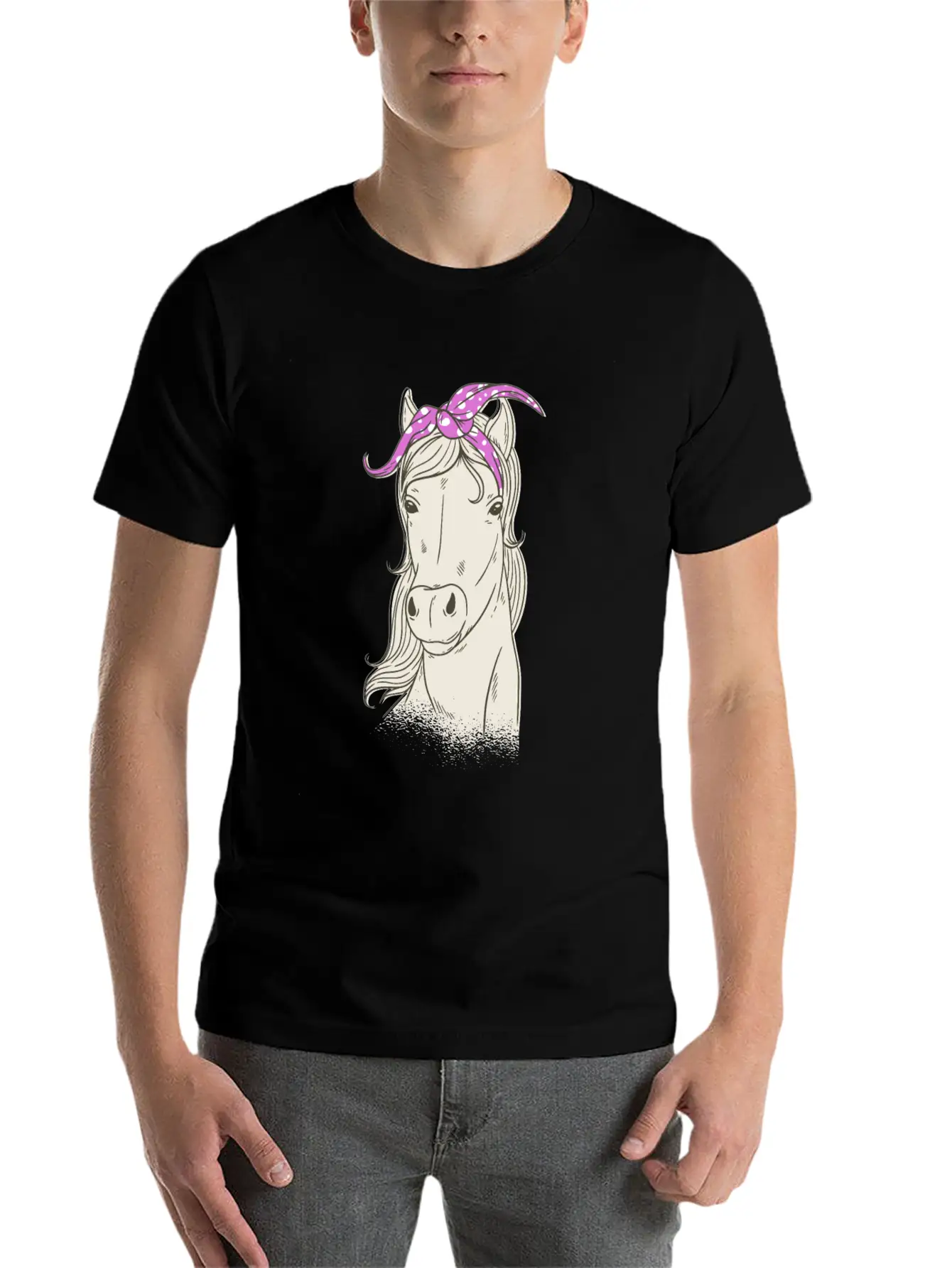 Horse Bandana Horse Riding Love Horses Stylish Everyday T-Shirt – Unisex Basic Cotton Tee