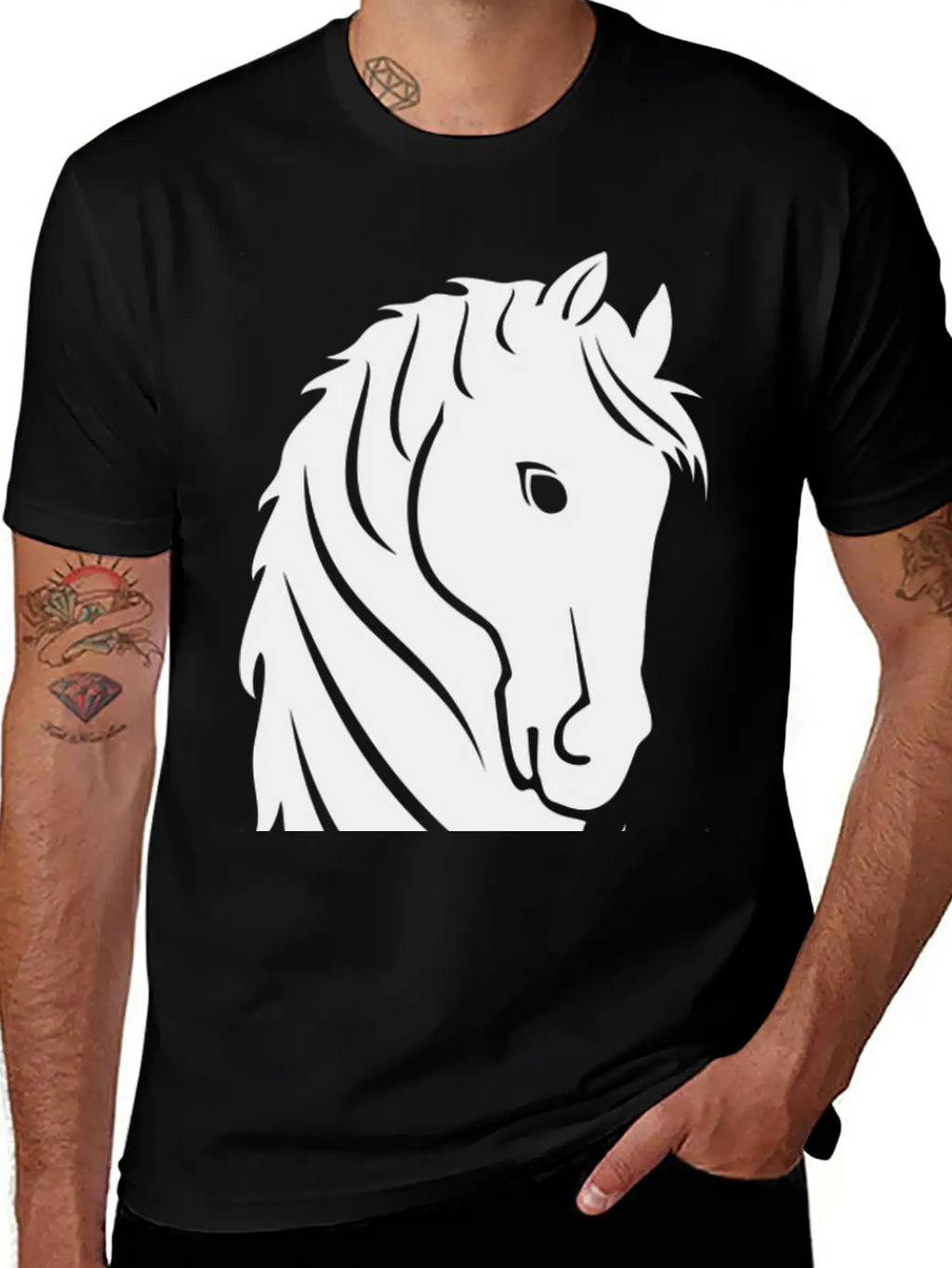 Horse Breathable Soft Cotton T-Shirt – Timeless Casual Look