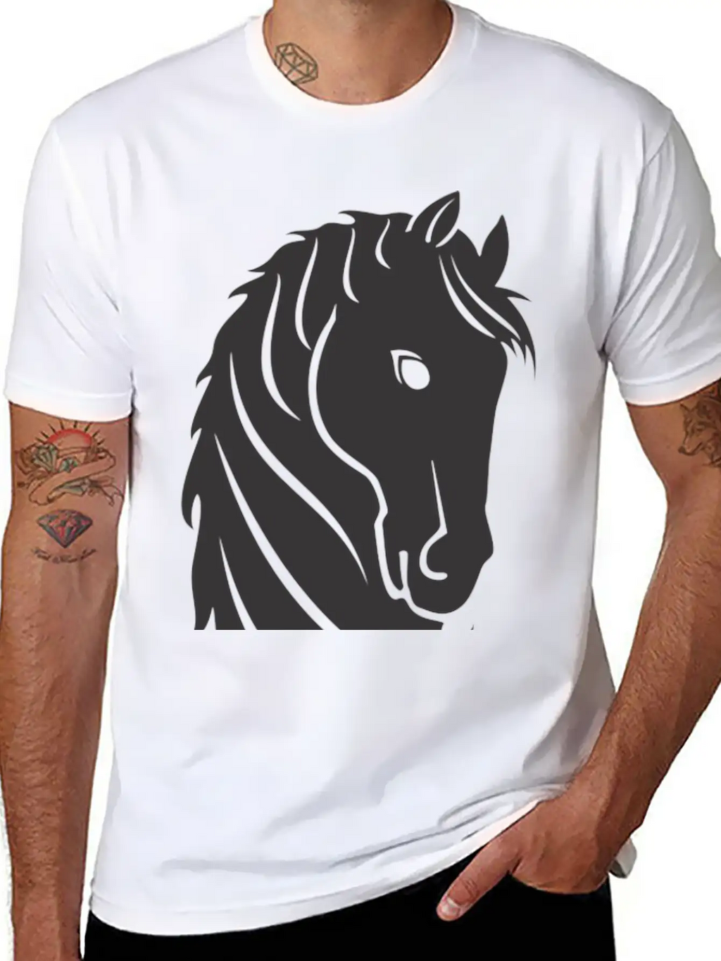 Horse Breathable Soft Cotton T-Shirt – Timeless Casual Look