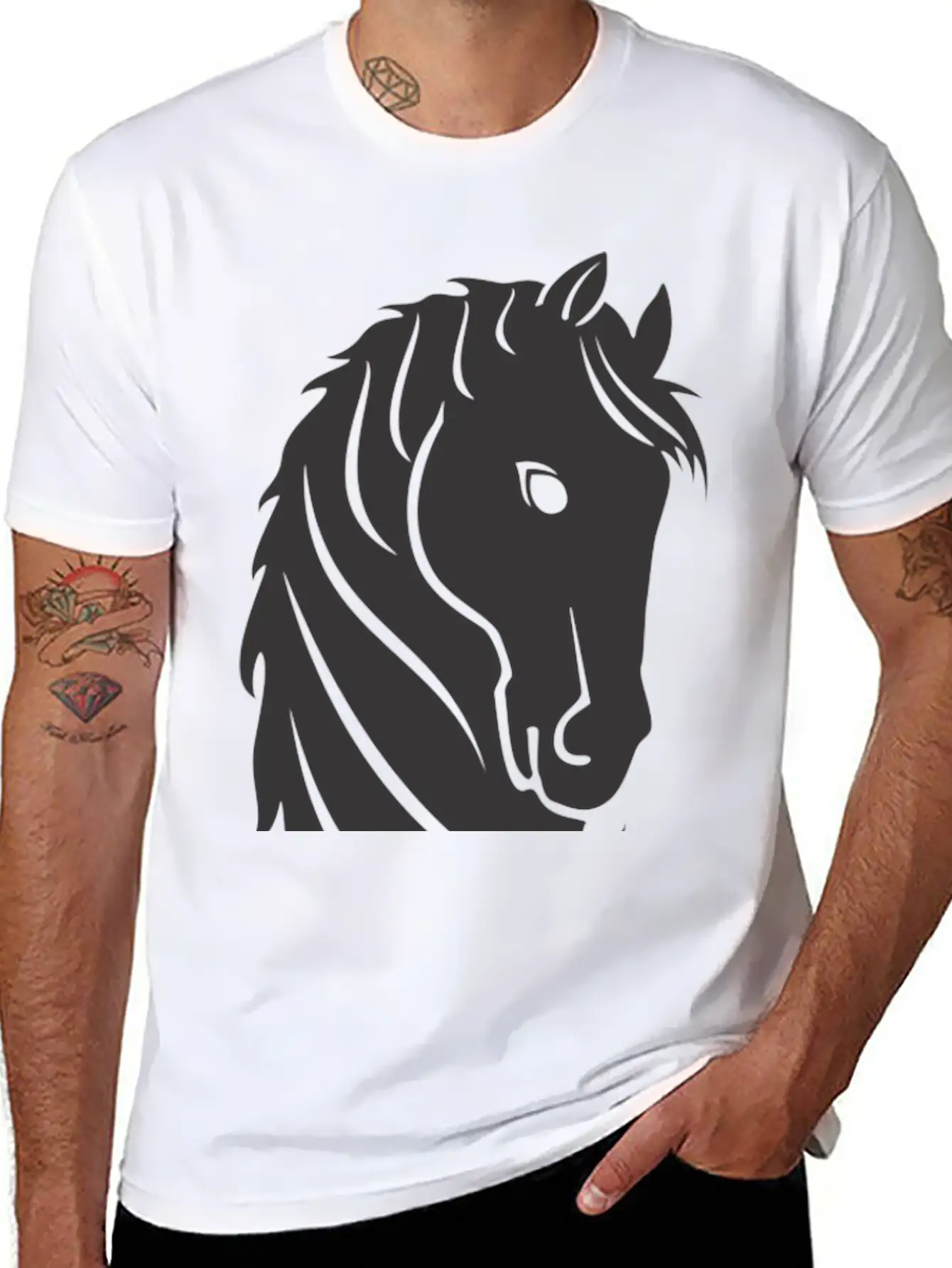 Horse Breathable Soft Cotton T-Shirt – Timeless Casual Look