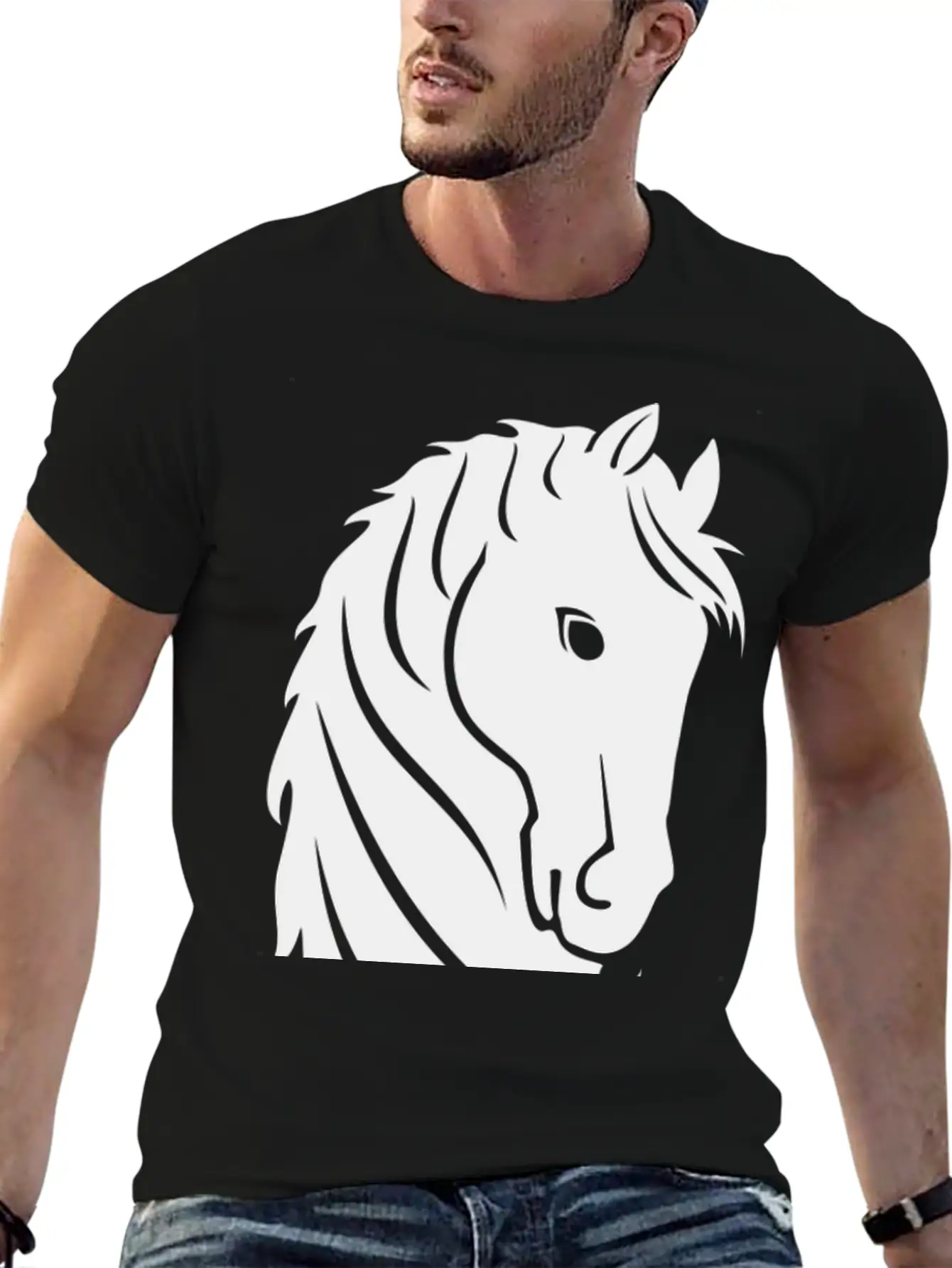 Horse Breathable Soft Cotton T-Shirt – Timeless Casual Look