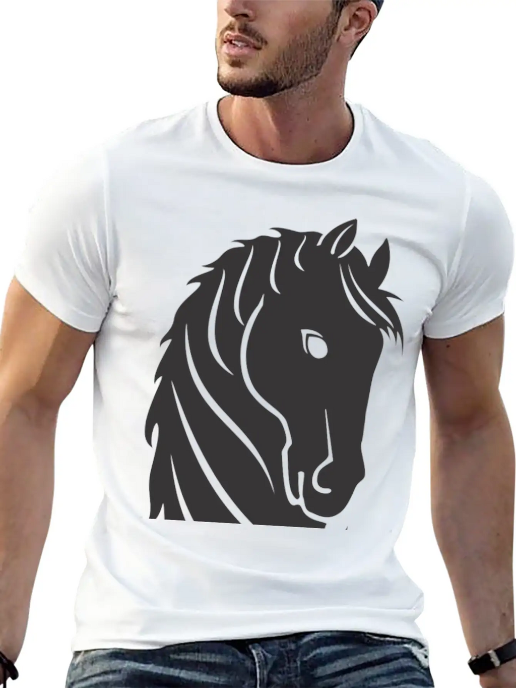 Horse Breathable Soft Cotton T-Shirt – Timeless Casual Look
