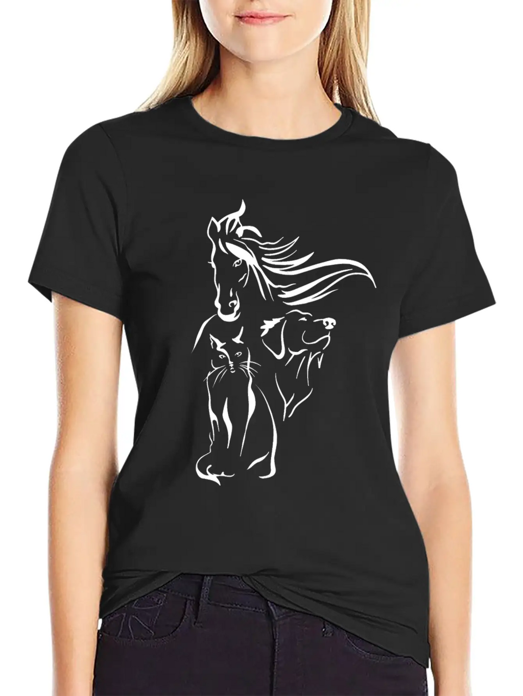 Horse Cat Girl Dog And Pets Have Rights Gift Classic Cotton Tee – Unisex Comfort For Any Season
