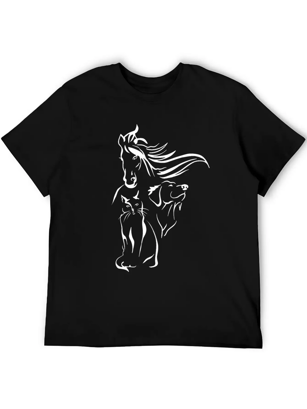 Horse Cat Girl Dog And Pets Have Rights Gift Classic Cotton Tee – Unisex Comfort For Any Season