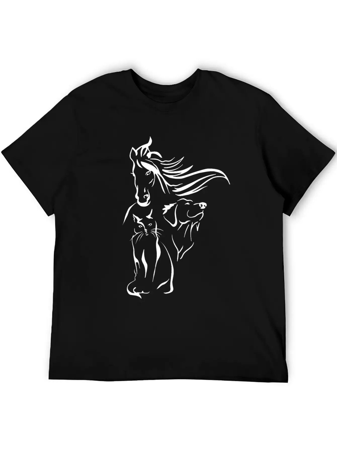 Horse Cat Girl Dog And Pets Have Rights Gift Classic Cotton Tee – Unisex Comfort For Any Season
