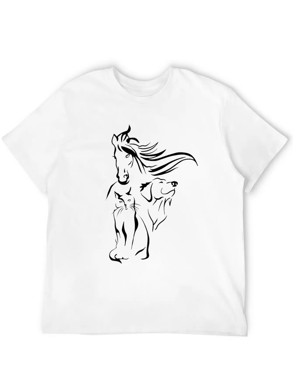 Horse Cat Girl Dog And Pets Have Rights Gift Classic Cotton Tee – Unisex Comfort For Any Season